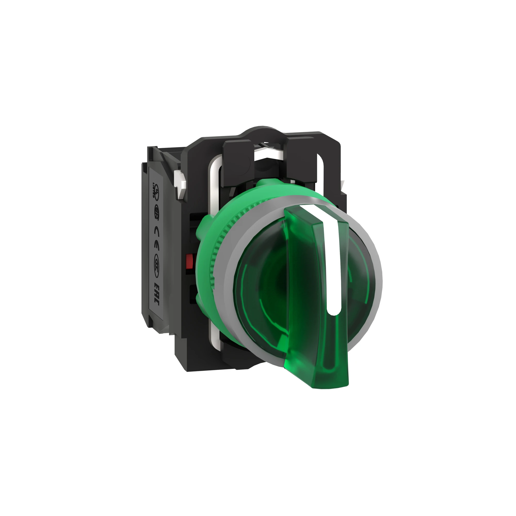Schneider Electric XB5AK133B5C0 Illuminated Selector Switch, Harmony XB5, Plastic, Light Grey, Green, 22mm, Universal LED, 3 Positions, 1NO+1NC, 24V ACDC (img_001) Schneider Electric XB5AK133B5C0 Illuminated Selector Switch, Harmony XB5, Plastic, Light Grey, Green, 22mm, Universal LED, 3 Positions, 1NO+1NC, 24V ACDC (img_001)