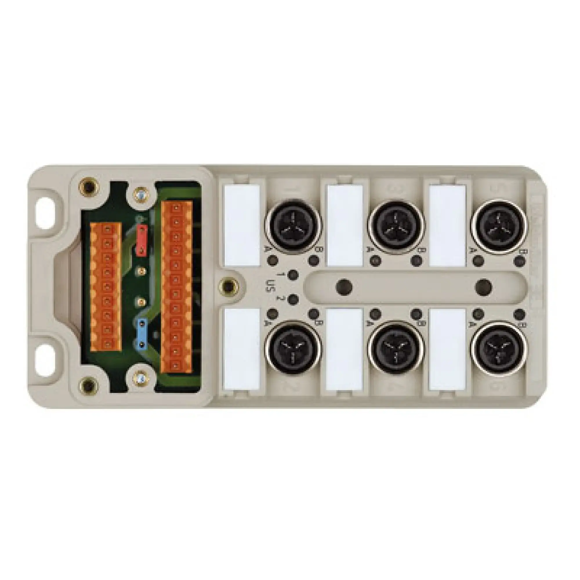 Weidmüller 1766791000 Sensor-actuator passive distributor (without cable), Hood distributor lower part, IDC, M12, 30 V, A-coded, LED: Yes, LED initiator: Yes, Wiring type: (img_001)