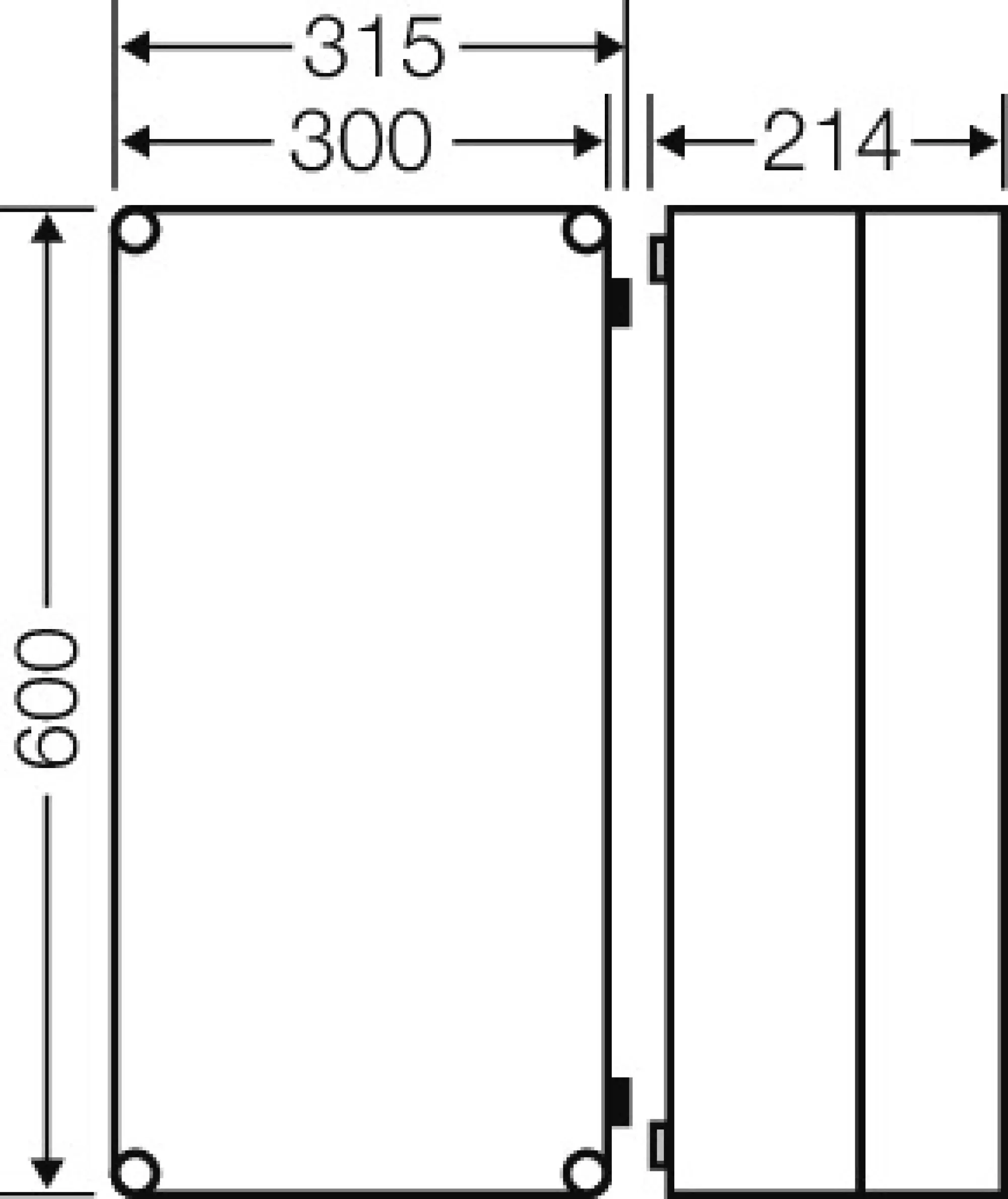 Hensel 20001056 Mi-Einzelleergehäuse, Einbaumaße 275x575x191mm, nicht durchsicht. Deckel Mi 9411 (img_003)