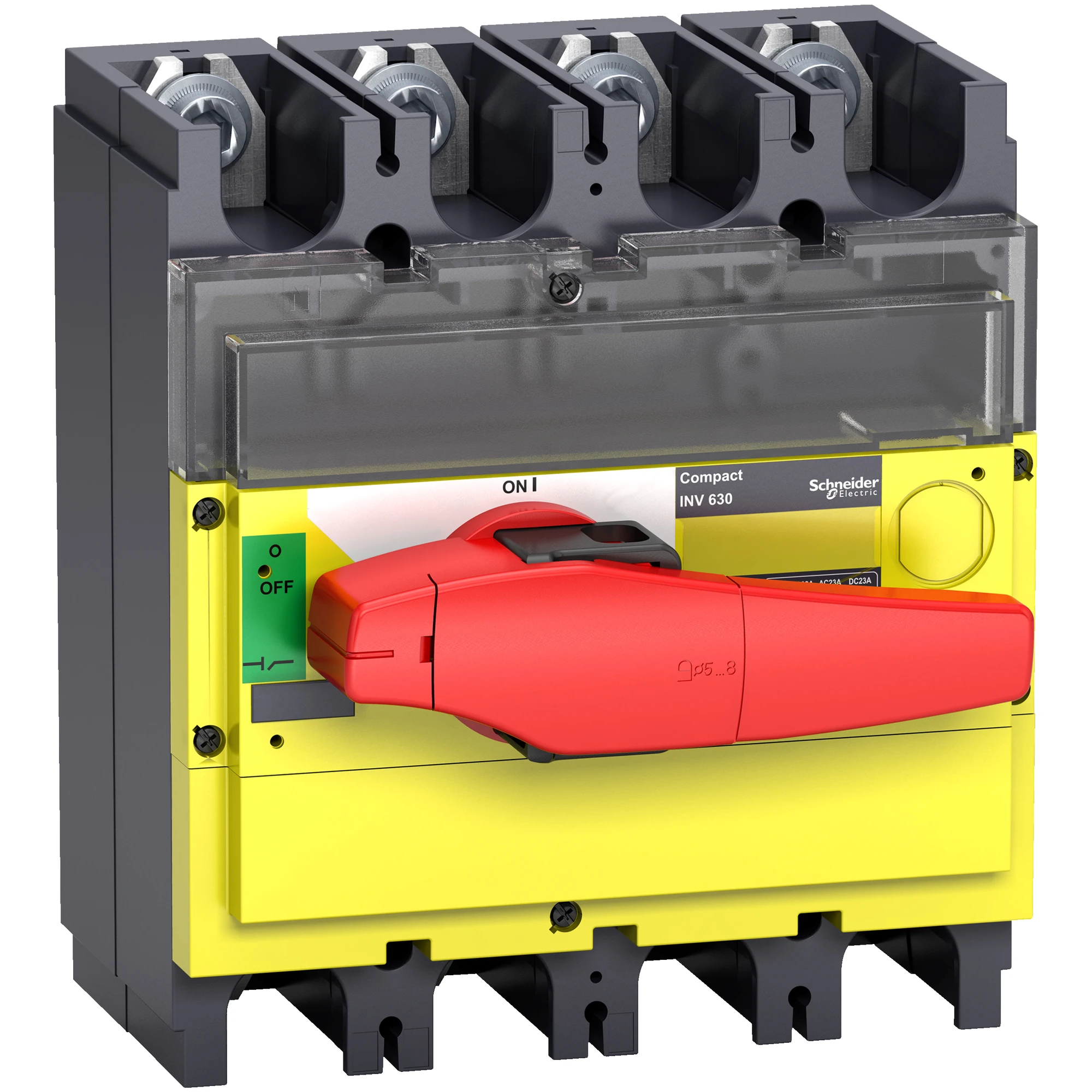 Schneider Electric 31191 Load Disconnect Switch INV400, 4 P, 400A/690V DC/AC, Red Rotary Handle/Yellow Base (img_001) Schneider Electric 31191 Load Disconnect Switch INV400, 4 P, 400A/690V DC/AC, Red Rotary Handle/Yellow Base (img_001)
