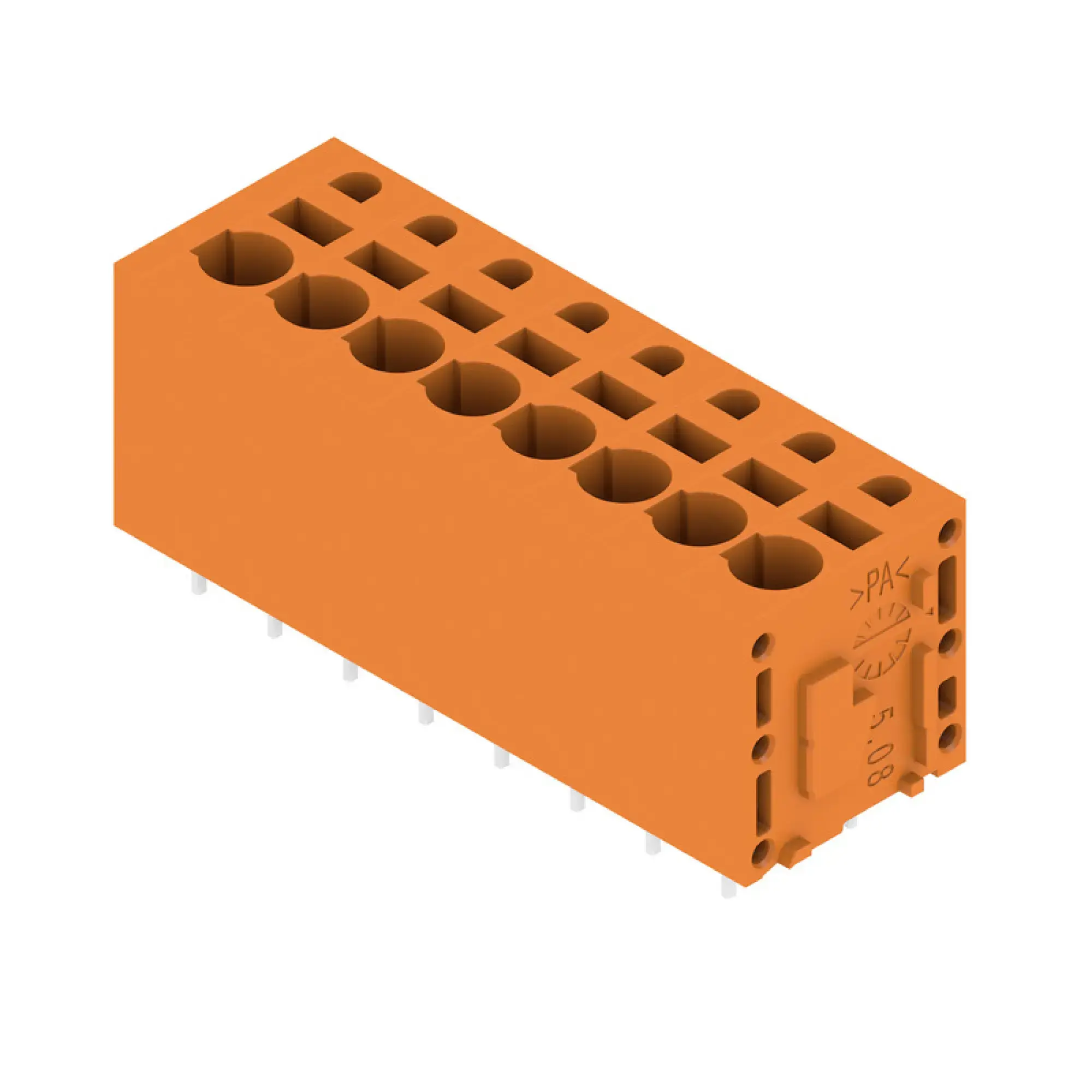 Weidmüller 1331500000 PCB terminal, 320 V, 24 A, Pitch in mm: 5.08, 2.5 mm², Number of poles: 8, PUSH IN without actuator, THT solder connection, 180°, Box (img_001)
