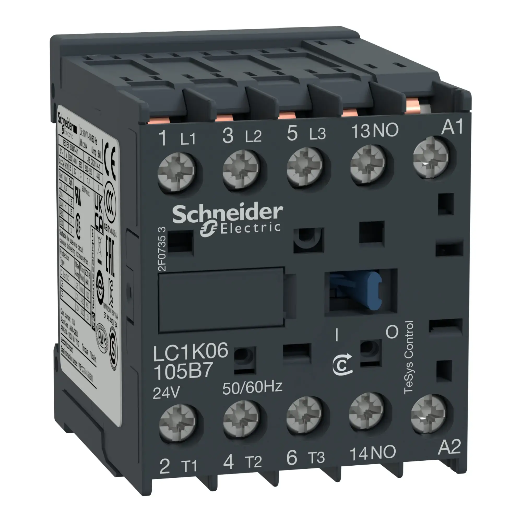 Schneider Electric LC1K09105B7 Power contactor 3p, +1NO, 4 kW, 9 A, 400 V AC3, coil 24 V AC (img_002)