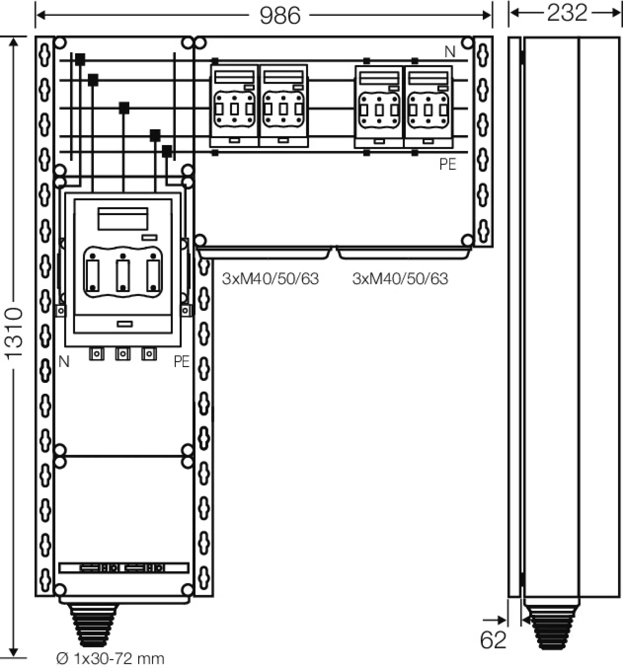 Hensel 20001585 PV-Wechselrichter-Sammler, 220kVA, 3-phasige Wechselrichter Mi PV 7346 (img_002) Hensel 20001585 PV-Wechselrichter-Sammler, 220kVA, 3-phasige Wechselrichter Mi PV 7346 (img_002)