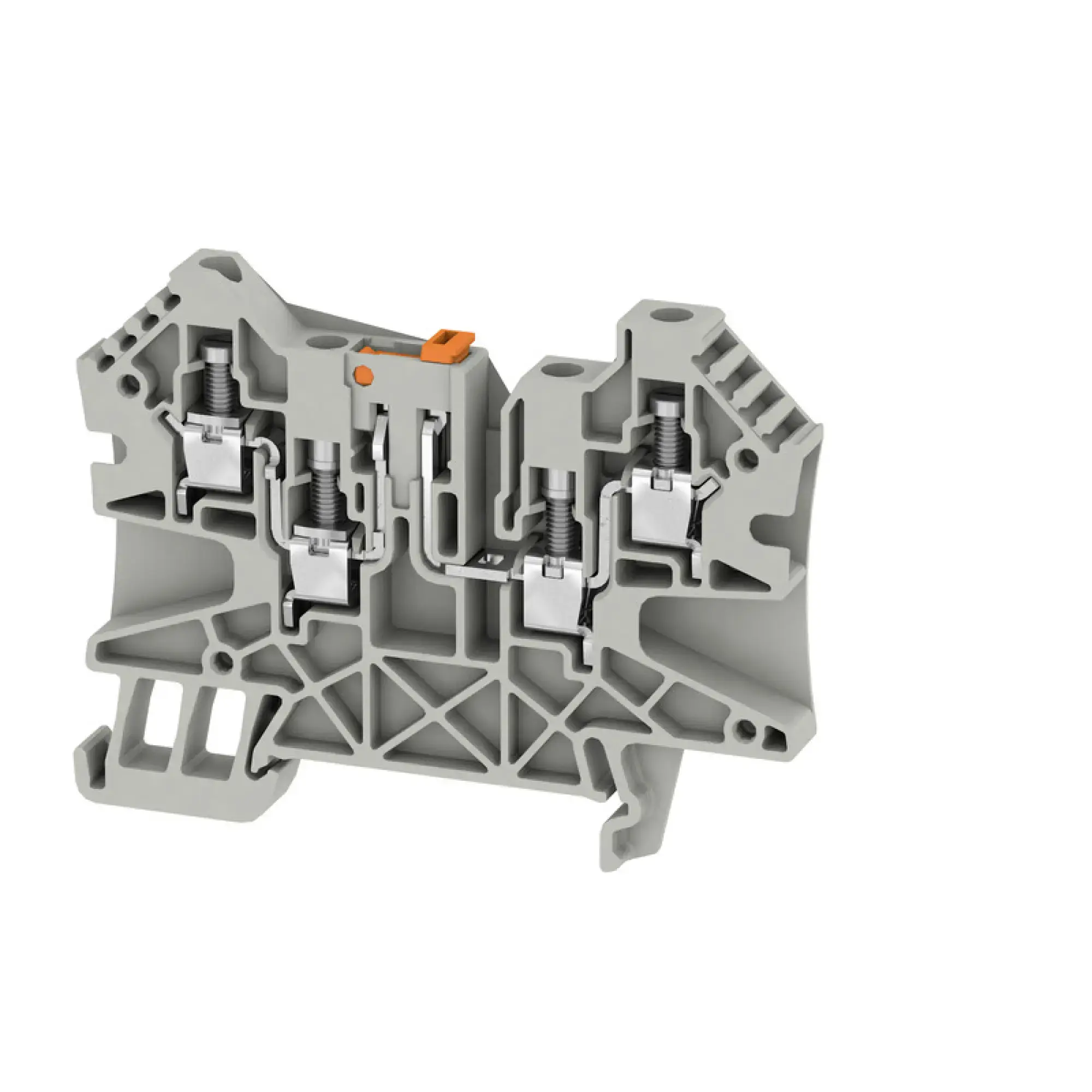 Weidmüller 1364720000 Test-disconnect terminal, Screw connection, grey, 4 mm², 27 A, 500 V, Number of connections: 4, Number of levels: 1 (img_001)