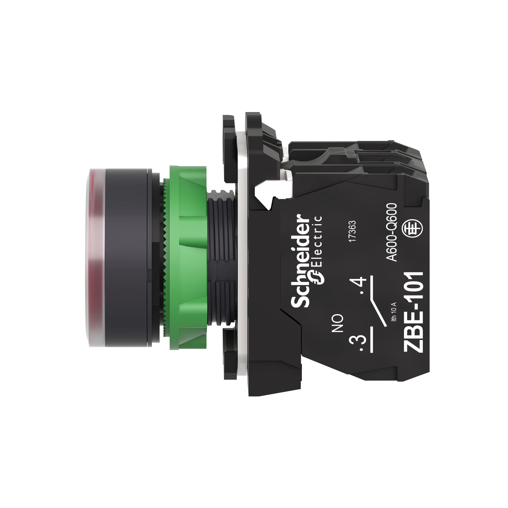 Schneider Electric XB5AW34B5 Illuminated push-button, Harmony XB5, plastic, red, 22mm, universal LED, smooth dome, 1NO + 1NC, 24V ACDC (img_007)