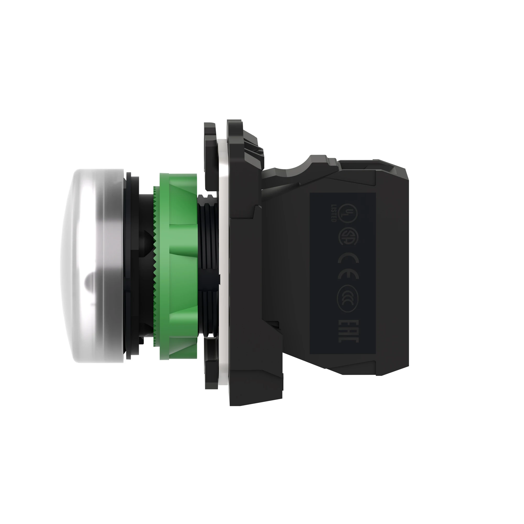 Schneider Electric XB5AVM1 Indicator light, Harmony XB5, plastic, white, 22mm, universal LED, smooth dome, 230-240V AC (img_007)