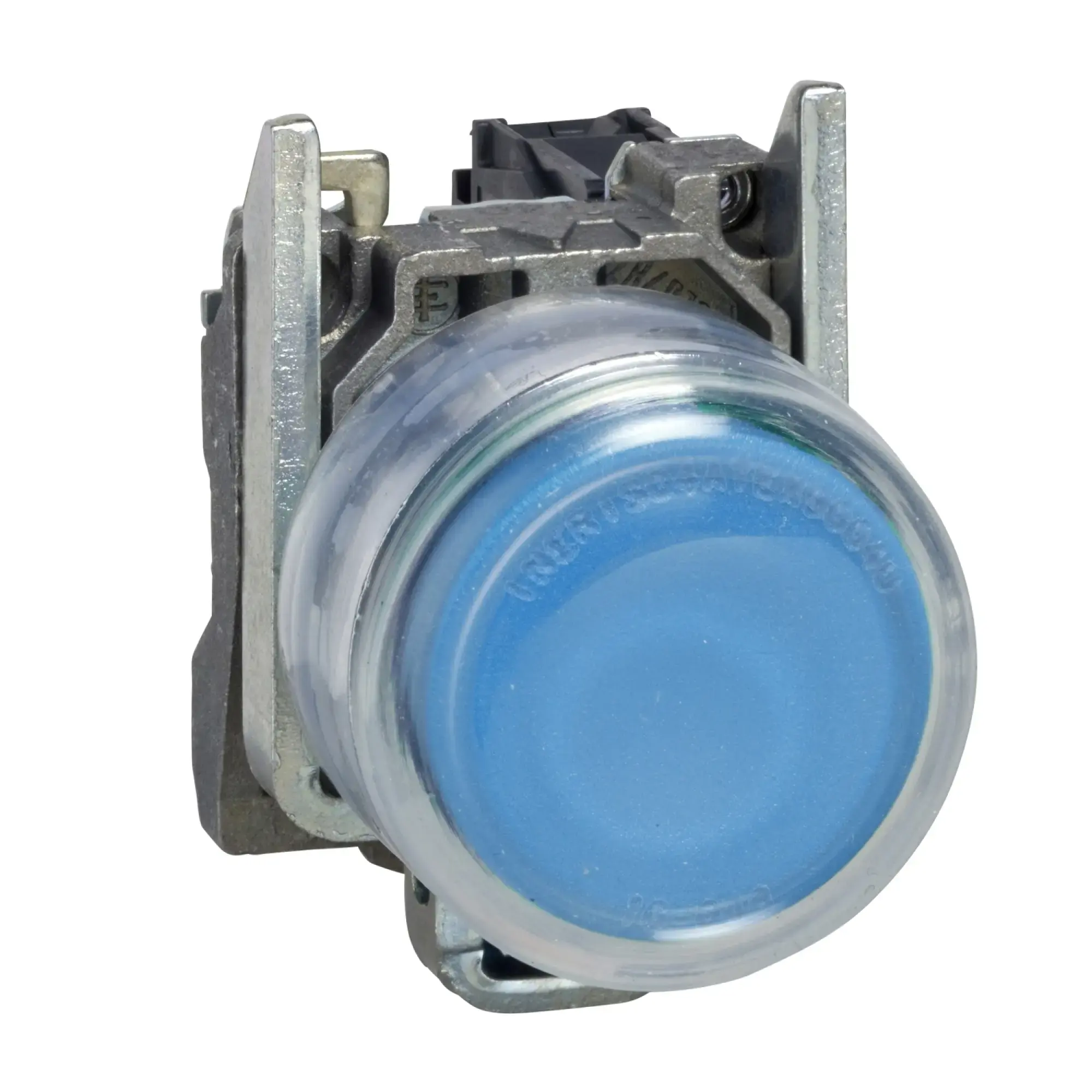 Schneider Electric XB4BP61EX Push button, Harmony XB4, metal, 22mm, blue, projecting, unlabeled, momentary, with protective cap, 1S, ATEX (img_002)
