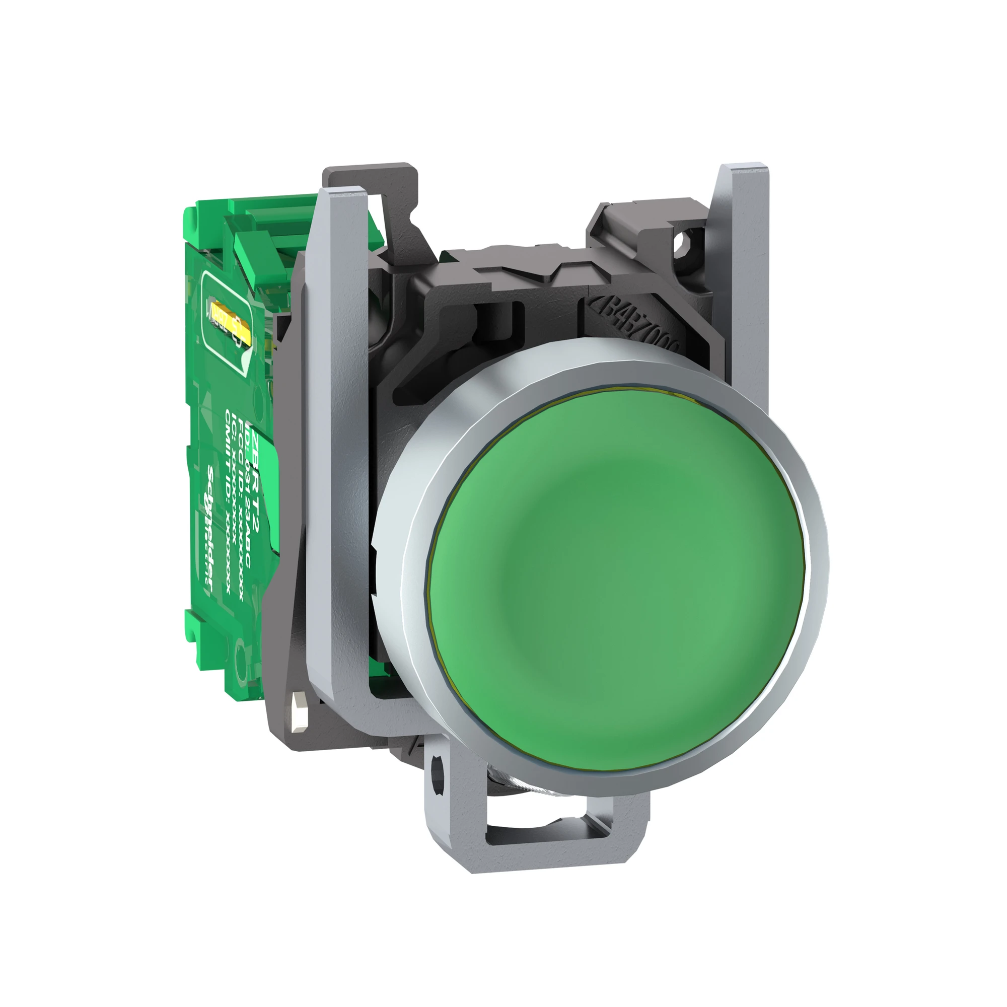 Schneider Electric ZB4RTA3 Wireless Push Button, Harmony XB4R, Metal, Ø22mm, Battery-Free, Wireless, Green (img_001)