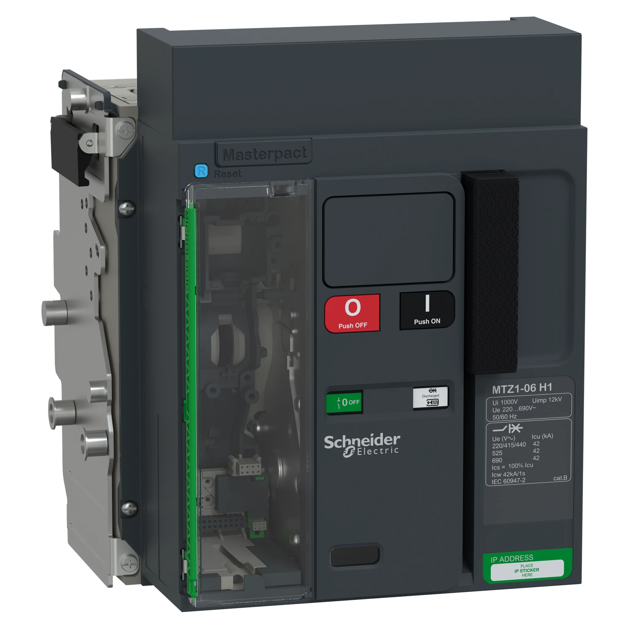 Schneider Electric LV947200 MasterPacT MTZ1 06 630A H1 42kA/440VAC (Icu) 3P Grundschalter Einschub für MicroLogic Active (img_001) Schneider Electric LV947200 MasterPacT MTZ1 06 630A H1 42kA/440VAC (Icu) 3P Grundschalter Einschub für MicroLogic Active (img_001)
