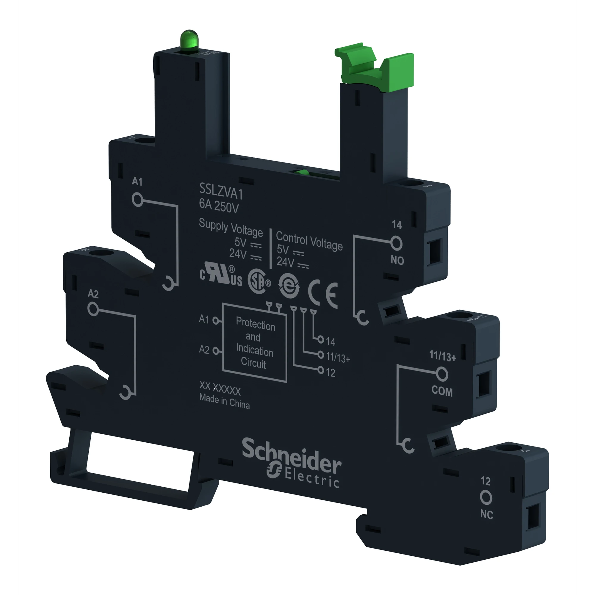 Schneider Electric SSLZVA1 Base for solid-state relay SSL, control voltage: 5/24 VDC, box terminal (img_004)