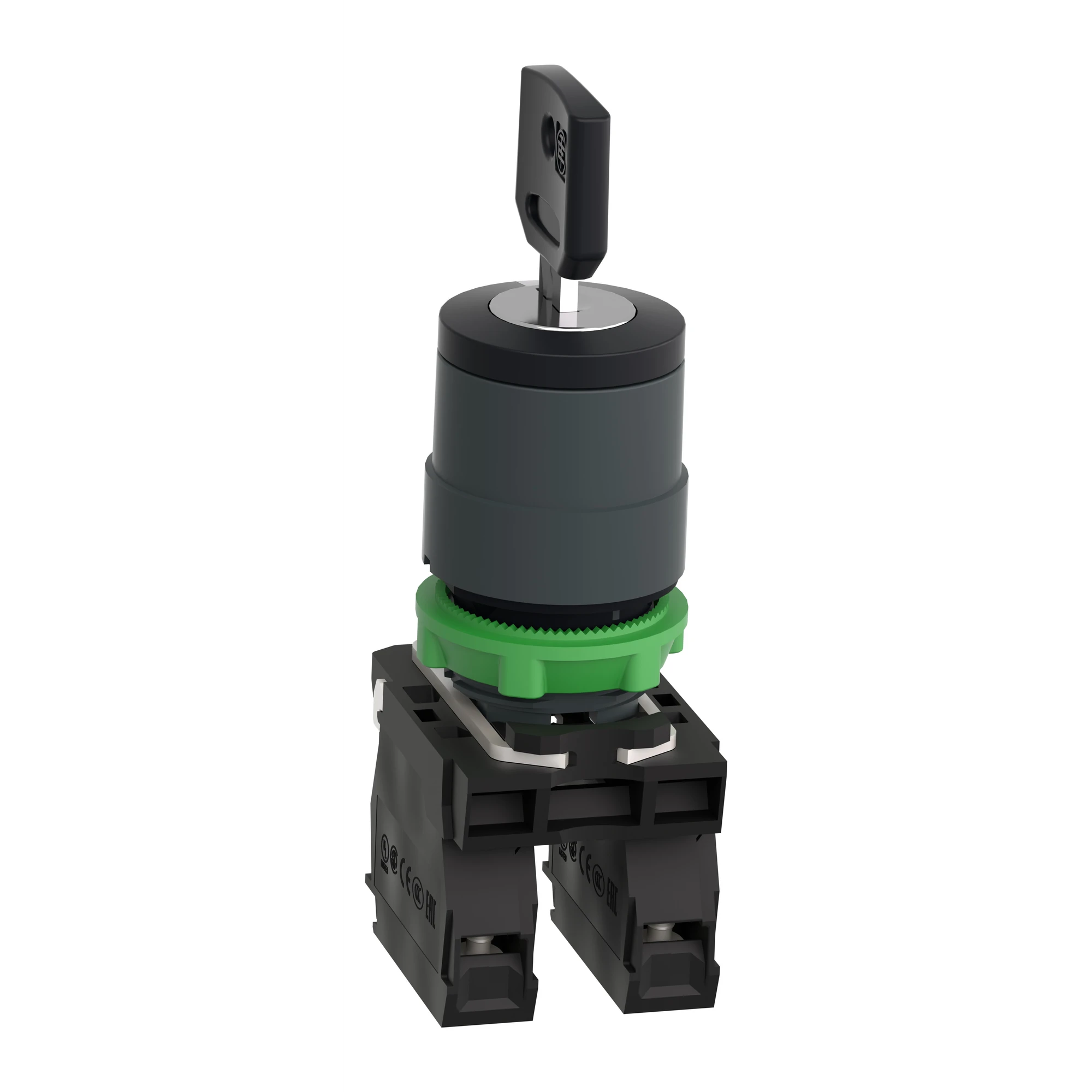 Schneider Electric XB5AG33 Key switch, Harmony XB5, plastic, black, 3 positions, 22mm, latching, Ronis 455, 2S (img_005)