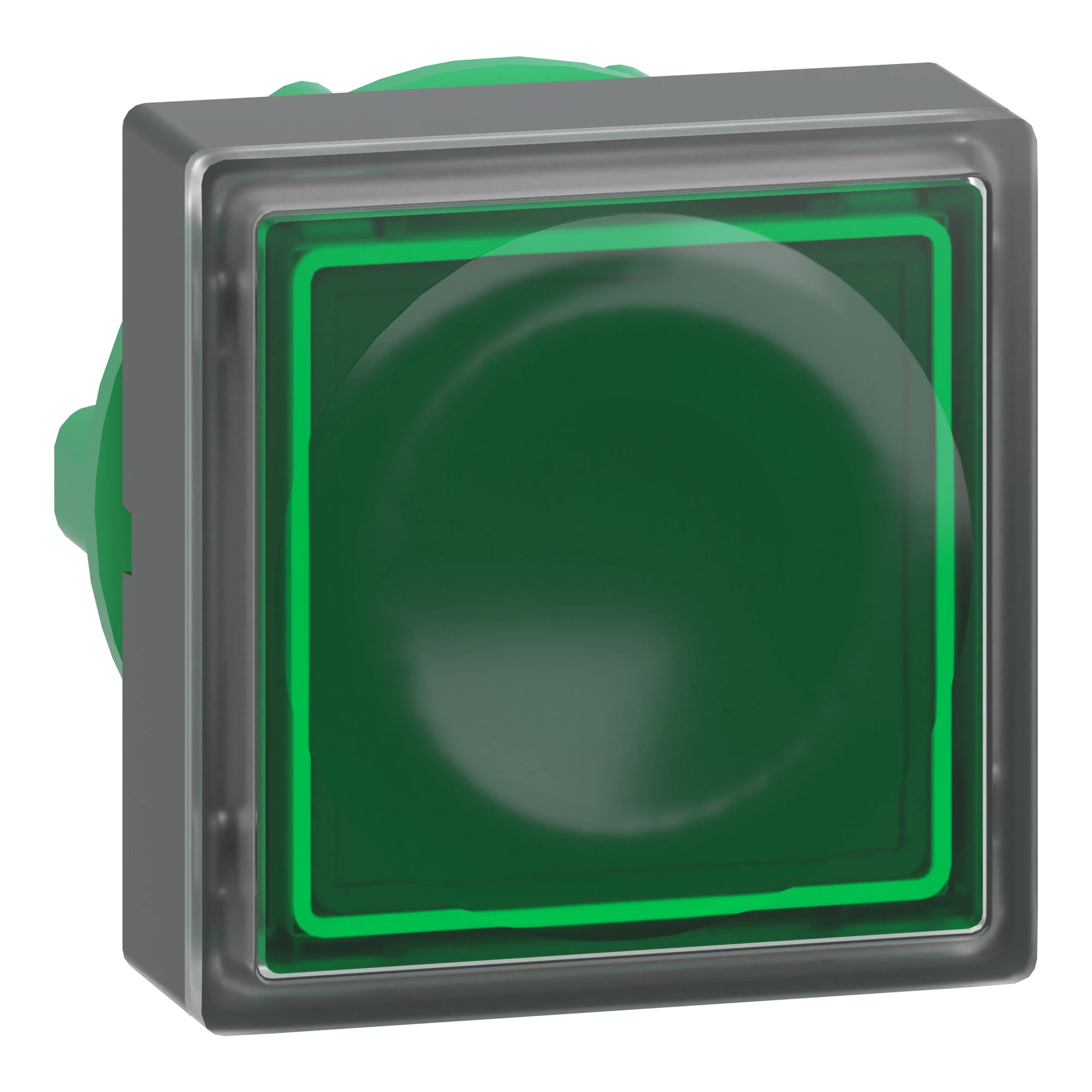 Schneider Electric ZB5CW333 Illuminated push-button, front element, Harmony XB5, plastic, 22mm, green, for universal LED, for insert label, square (img_001) Schneider Electric ZB5CW333 Illuminated push-button, front element, Harmony XB5, plastic, 22mm, green, for universal LED, for insert label, square (img_001)