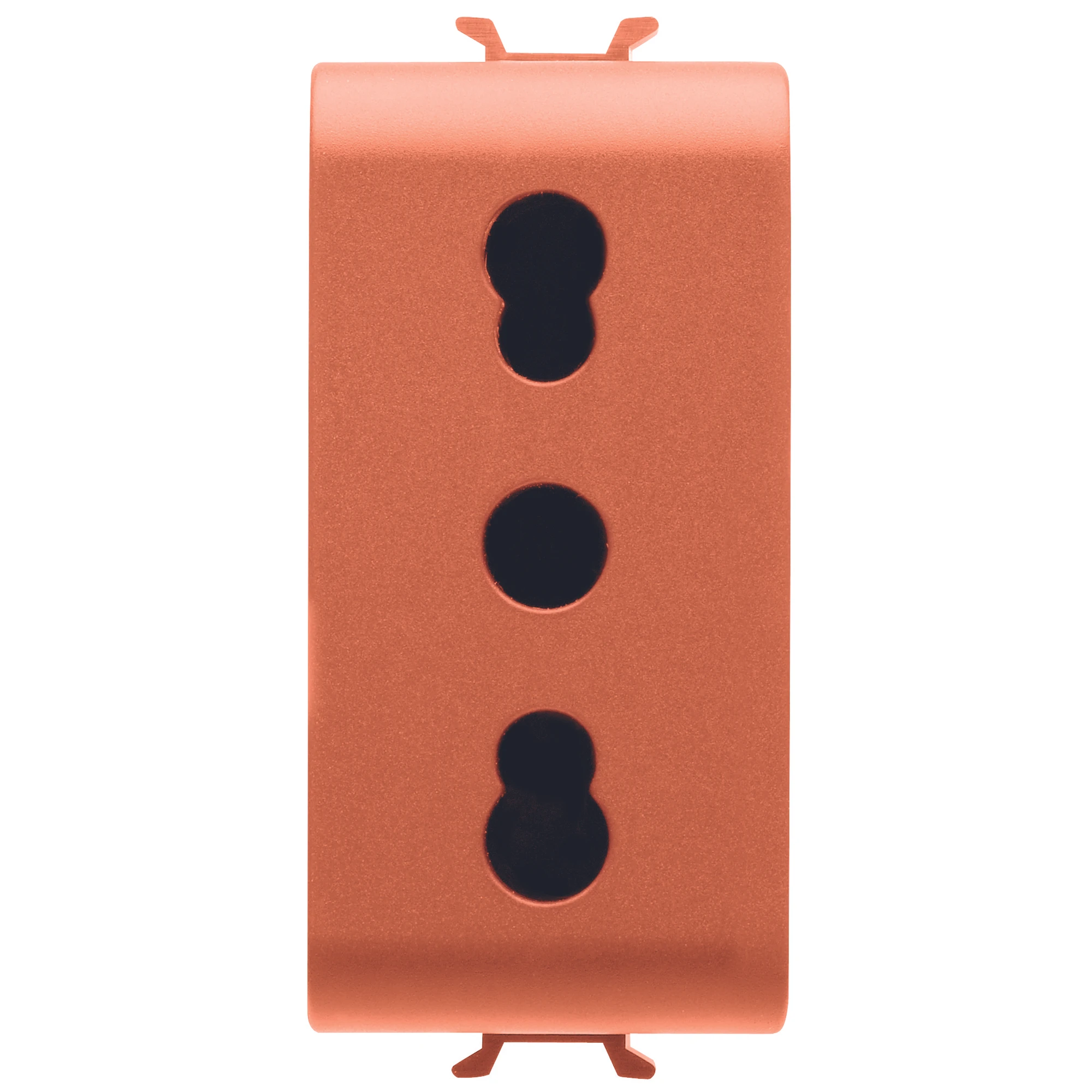 GEWISS GW10233 ITALIAN STANDARD SOCKET-OUTLET 250V ac - FOR DEDICATED LINES - 2P+E 16A DUAL AMPERAGE - P11-P17 - 1 MODULE - ORANGE - CHORUSMART (img_001) GEWISS GW10233 ITALIAN STANDARD SOCKET-OUTLET 250V ac - FOR DEDICATED LINES - 2P+E 16A DUAL AMPERAGE - P11-P17 - 1 MODULE - ORANGE - CHORUSMART (img_001)