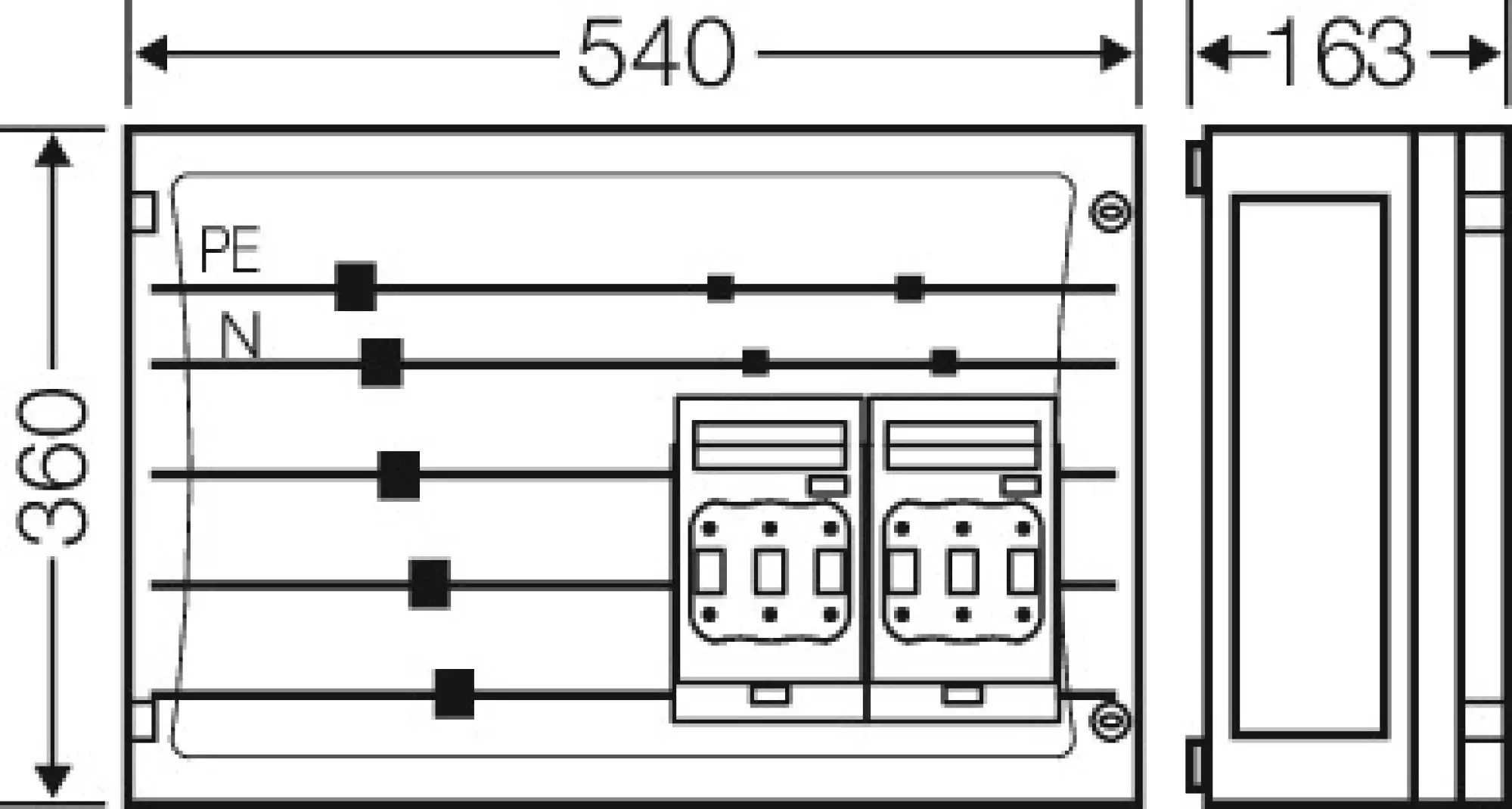 Hensel 68000242 ENYSTAR-Sammels.geh. mit Si.lasttrennsch , 2x3xNH00C,a. Sammels., 250A, 5polig FP 3426 (img_002) Hensel 68000242 ENYSTAR-Sammels.geh. mit Si.lasttrennsch , 2x3xNH00C,a. Sammels., 250A, 5polig FP 3426 (img_002)