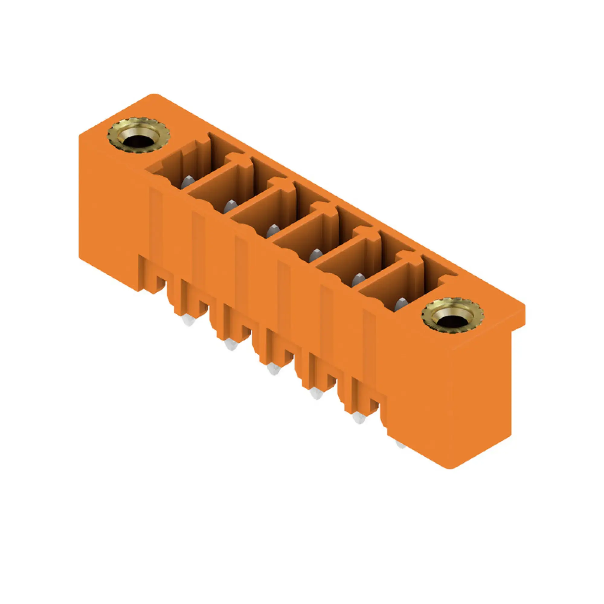 Weidmüller 1943220000 PCB connector (board connection), 160 V, 17.5 A, Pitch in mm: 3.81, Number of poles: 6, THT solder connection, Box (img_001)
