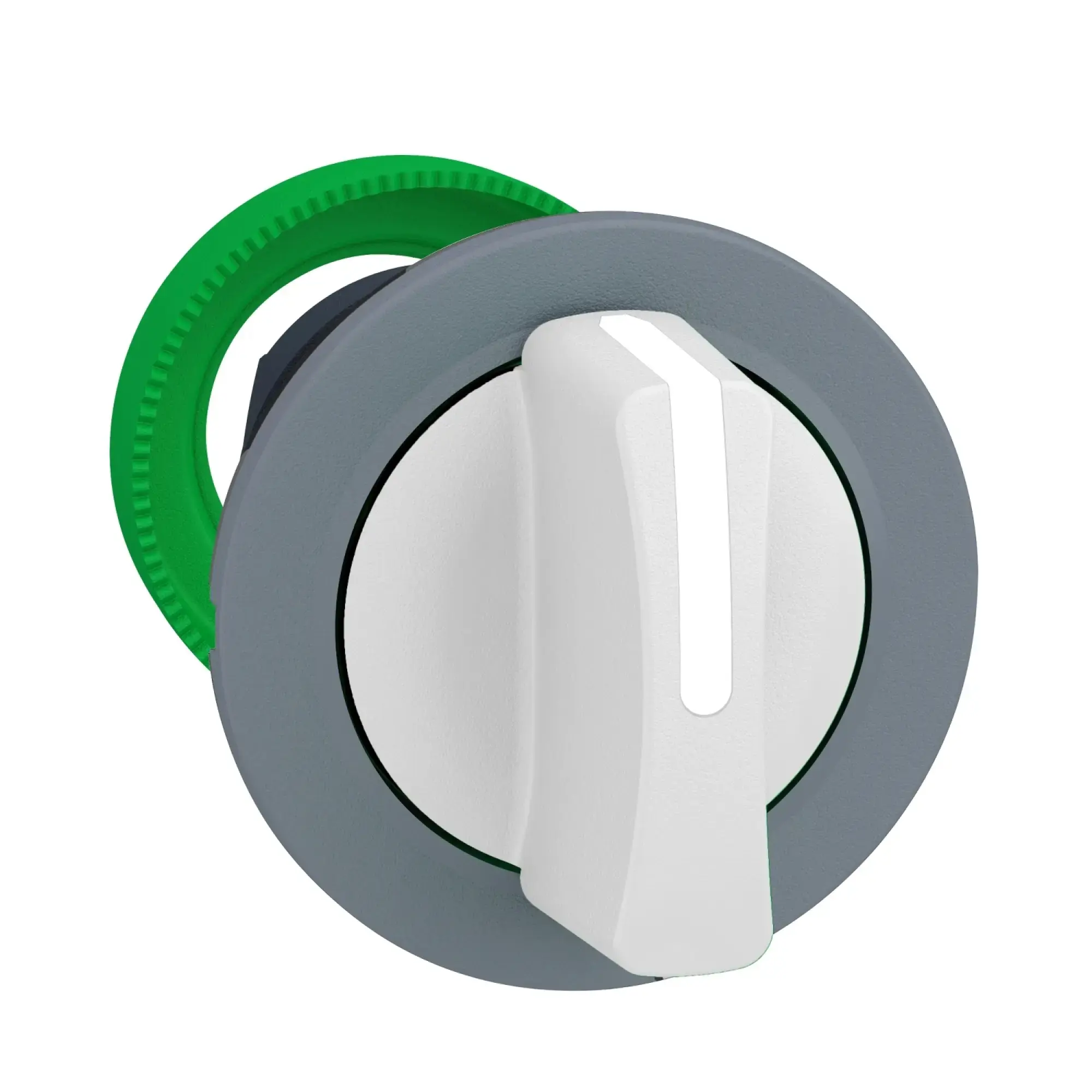 Schneider Electric ZB5FD301C0 Selector Switch, Front Element, Harmony XB5F, Plastic, 30mm, Light Grey, White, 3 Positions, Latching (img_002)