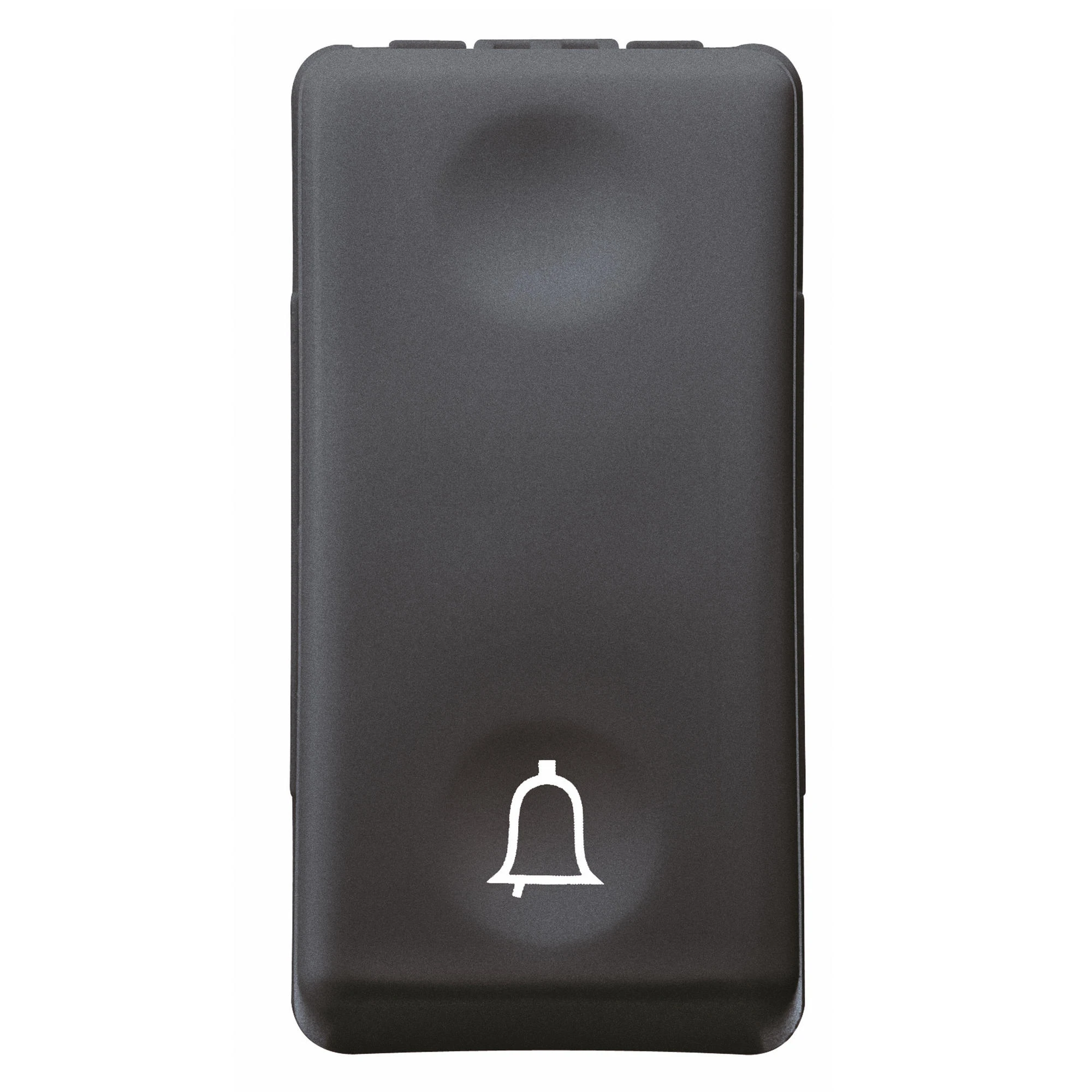 GEWISS GW21512 PUSH-BUTTON 1P 250V ac - NO 10A - WITH SYMBOL BELL - 1 MODULE - SYSTEM BLACK (img_001)