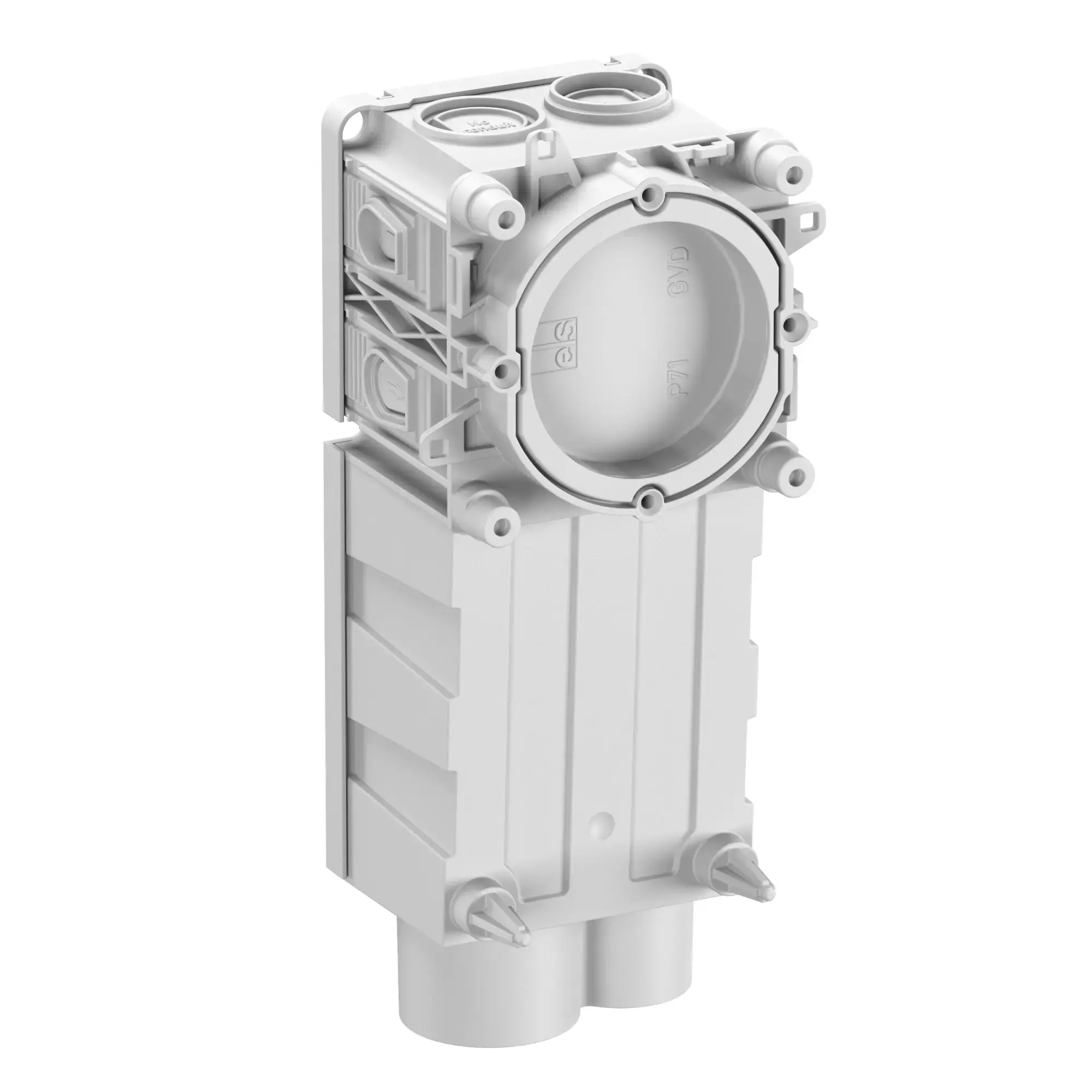 Spelsberg 98406701 Branch socket, grey, Type of protection IP30, Suitable for concrete construction, Protection class II, Rated voltage 230V AC, VDE, Halogen free (img_001)