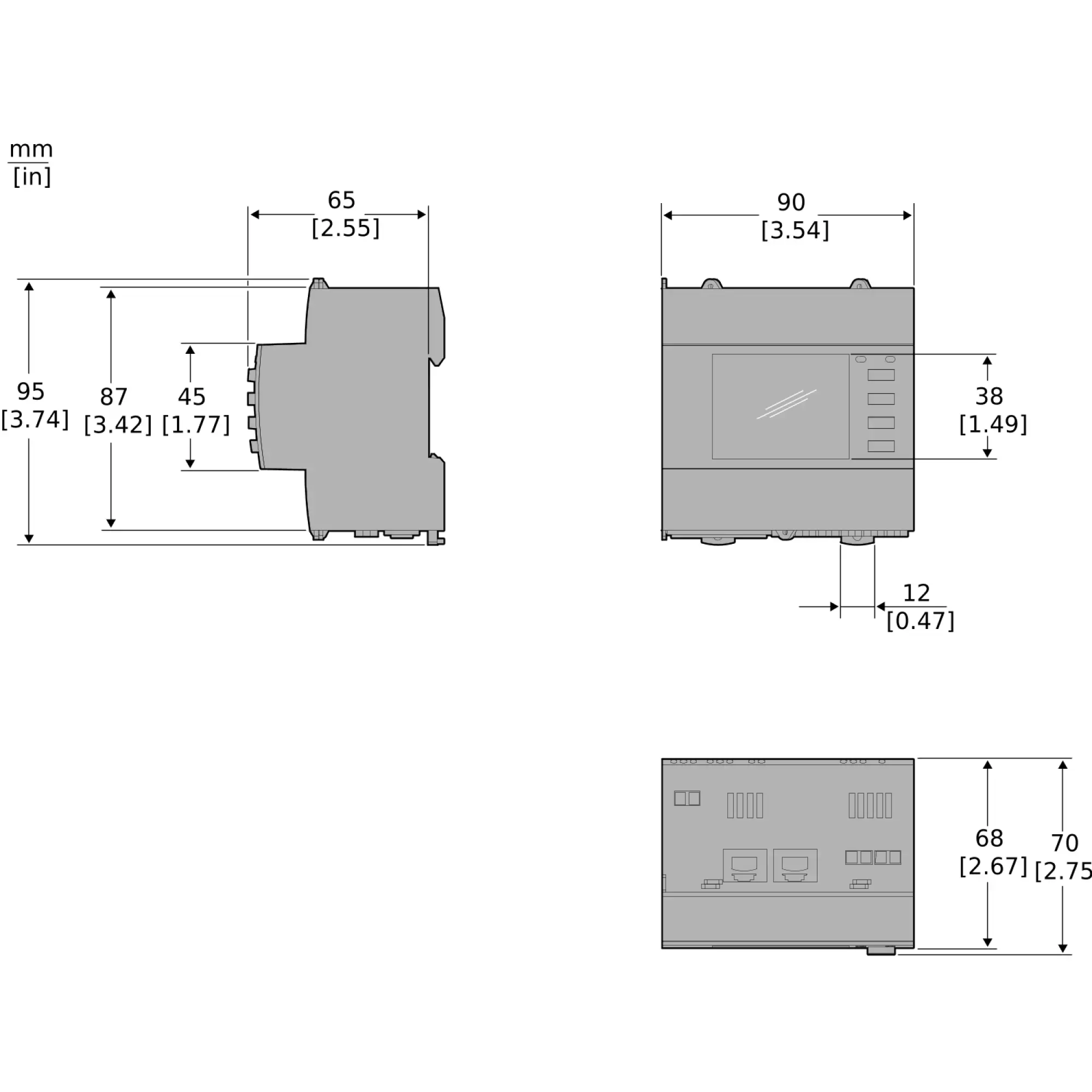 Schneider Electric METSEEM3570AX PowerLogic Energiezähler EM3570, DIN Ethernet Modbus TCP/IP + BACnet/IP, 24VDC, Rogowski Spulen Eingang, 3-phasig METSEEM3570AX (img_002)