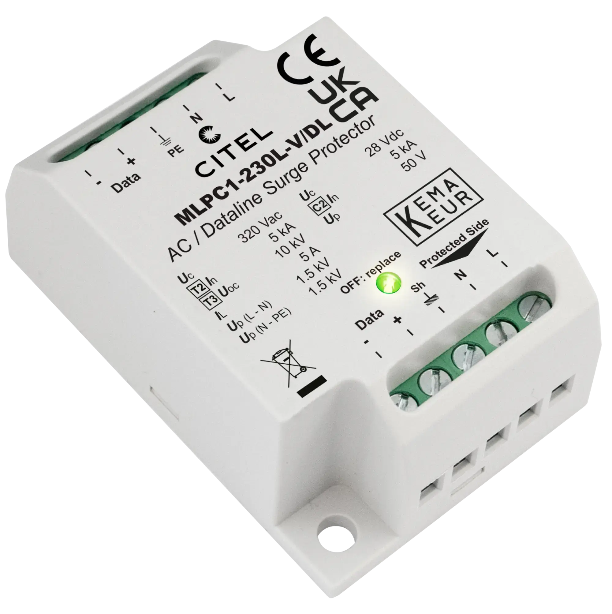 Citel 831223 Überspannungsschutz für einphasige 230 V LED-Systeme, DALI Schnittstelle (img_001) Citel 831223 Überspannungsschutz für einphasige 230 V LED-Systeme, DALI Schnittstelle (img_001)