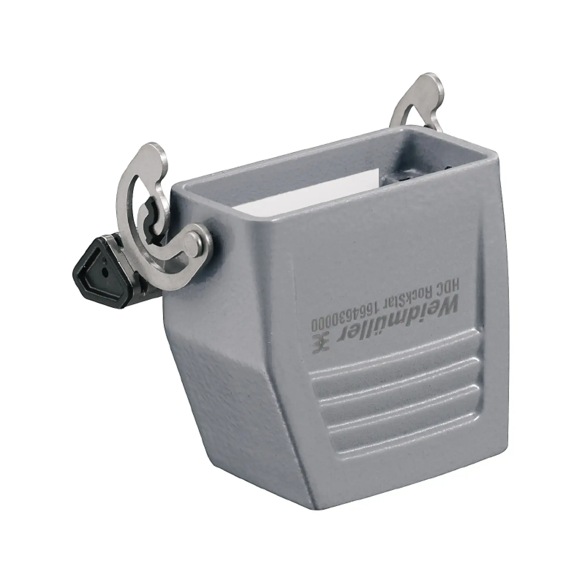 Weidmüller 1664560000 Housing (industry plug-in connectors), Coupling housing, End-locking clamp, lower side, Size: 2, IP65 (in plugged condition) (img_001)