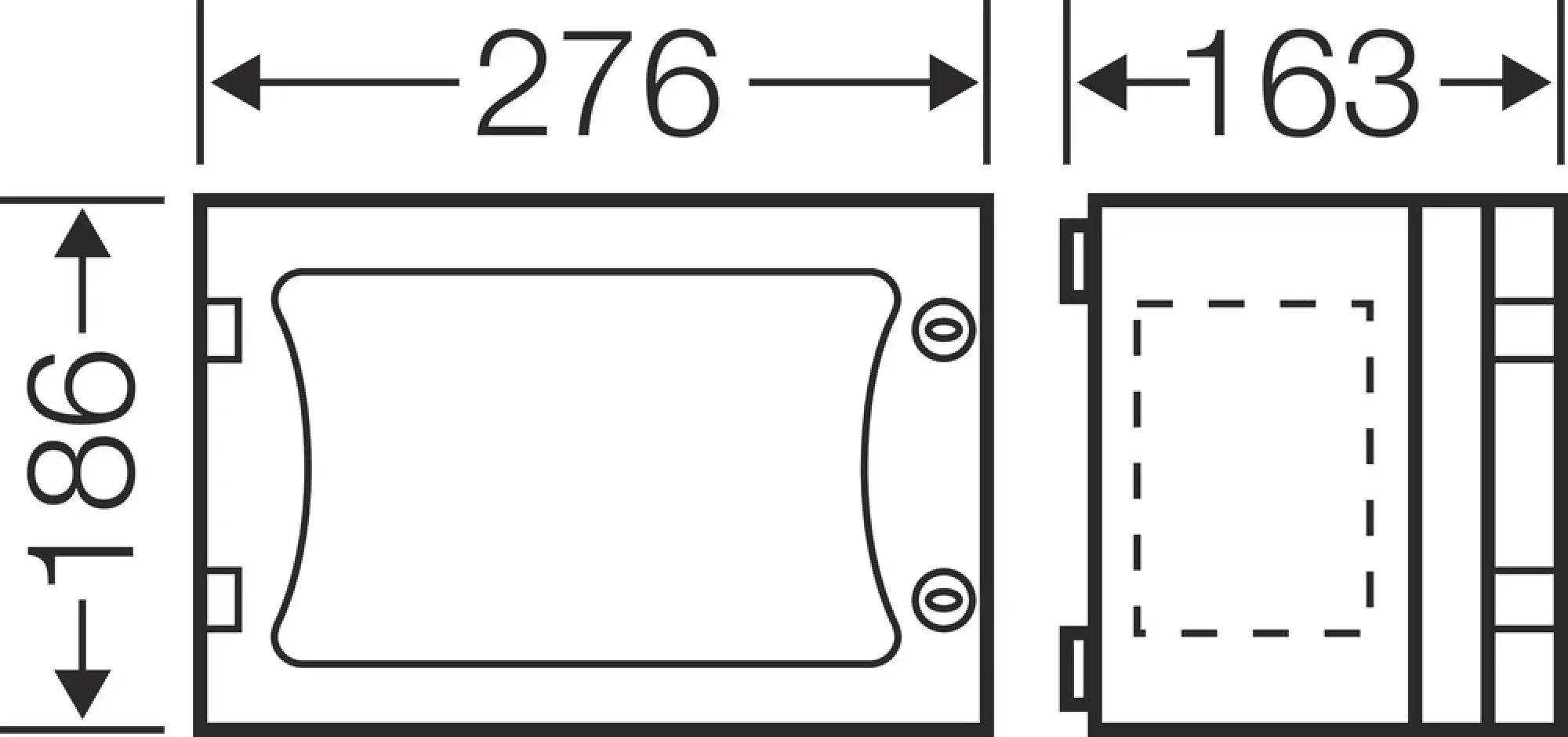 Hensel 68000226 ENYSTAR-Leergehäuse, Einbaumaße 216x126x136mm, nicht durchsichtiger Tür FP 0121 (img_003)