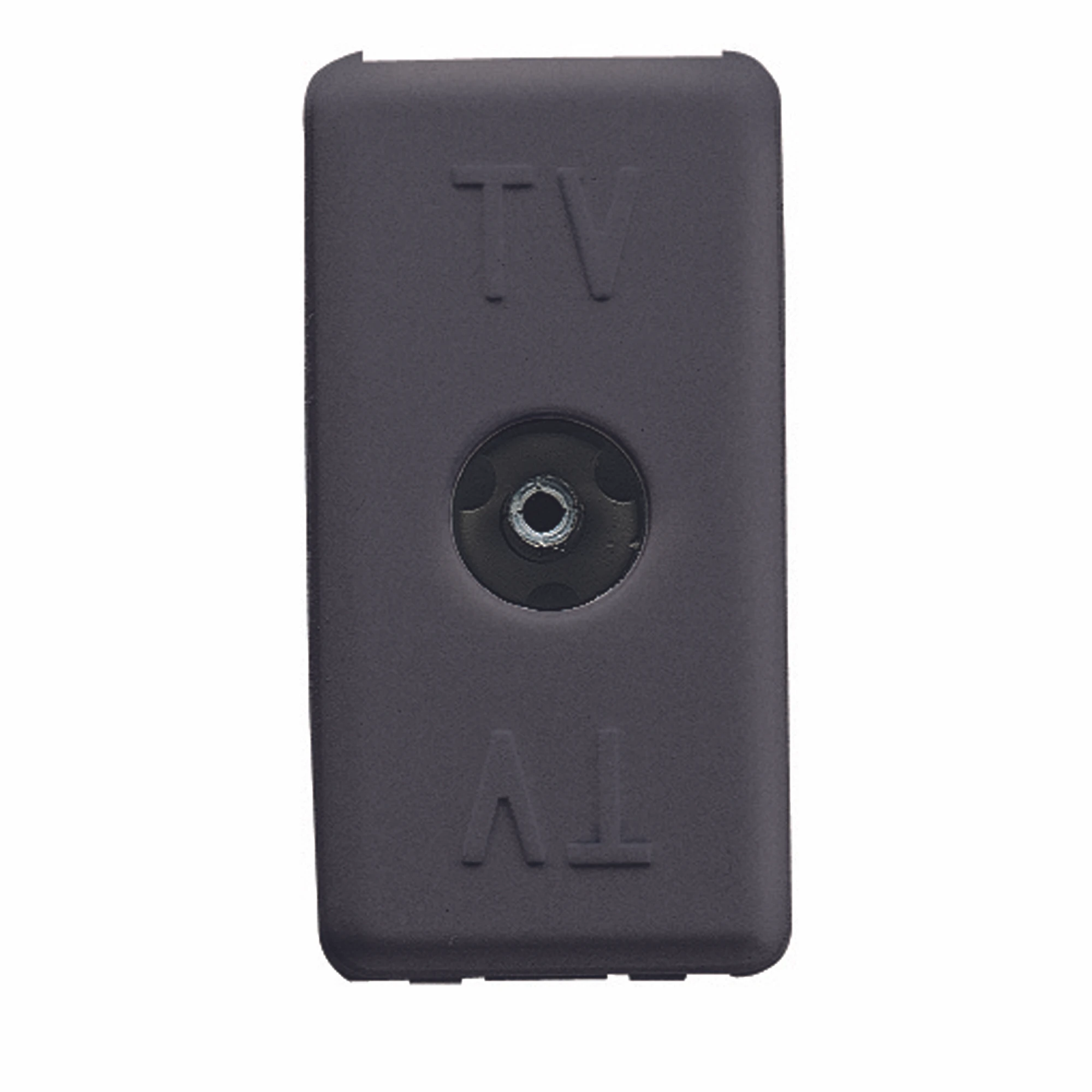 GEWISS GW21230 COAXIAL TV RESISTIVE SOCKET-OUTLET - IEC FEMALE CONNECTOR 9,5mm - TERMINATED 20 dB 75 OHM -1 MODULE - SYSTEM BLACK (img_001)