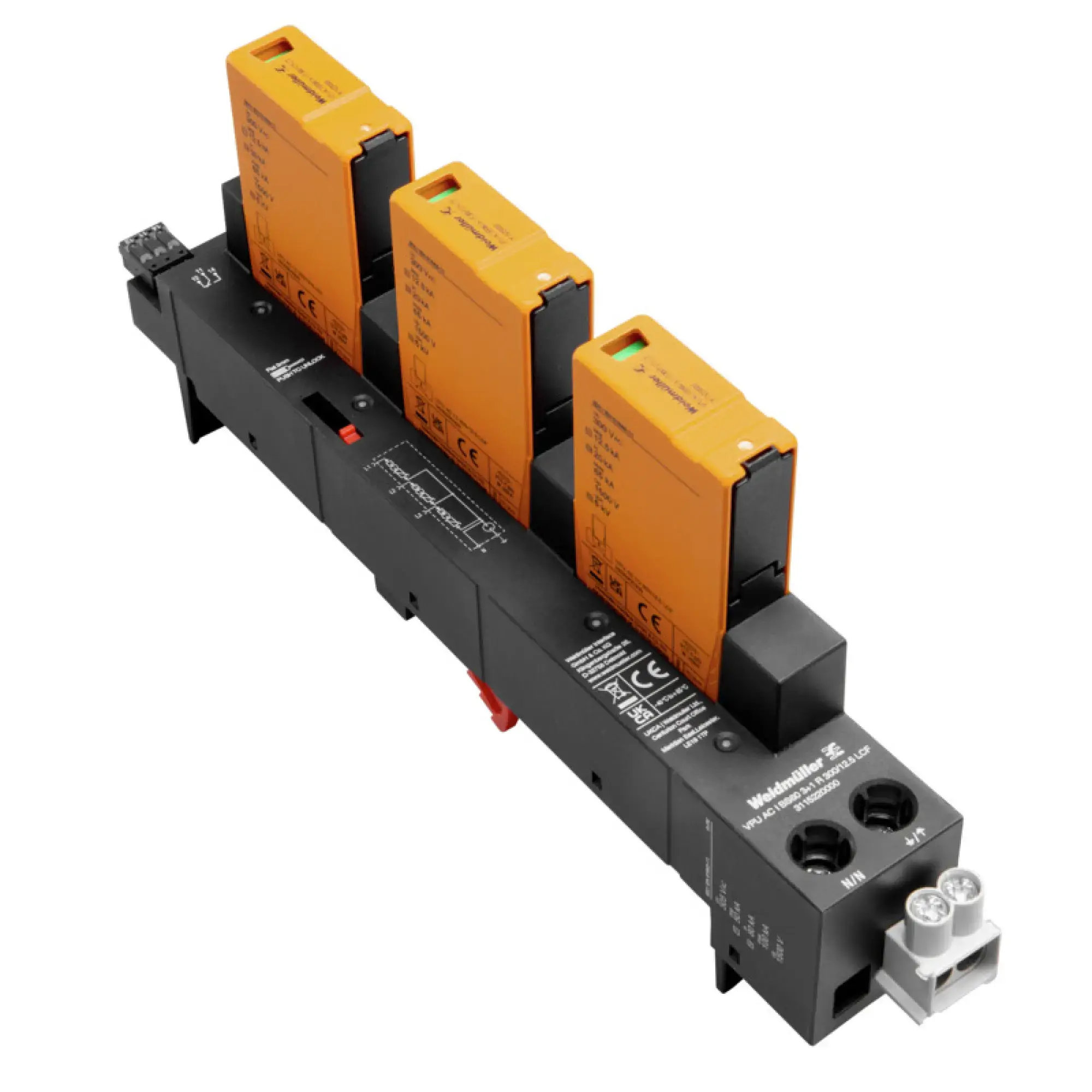 Weidmüller 3115220000 Surge voltage arrester (power supply systems), Surge protection, low voltage, Leakage-current-free, Type I + II, Low voltage network: TN-C-S, TN-S, T (img_001) Weidmüller 3115220000 Surge voltage arrester (power supply systems), Surge protection, low voltage, Leakage-current-free, Type I + II, Low voltage network: TN-C-S, TN-S, T (img_001)