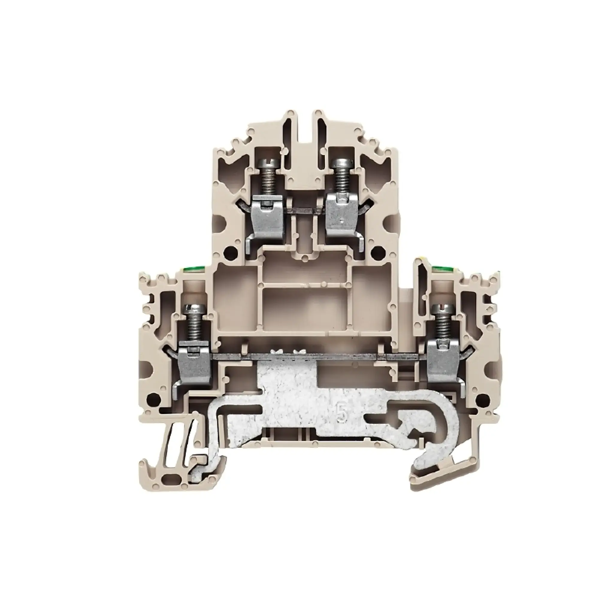 Weidmüller 1041950000 Multi-tier modular terminal, Screw connection, dark beige, 4 mm², 800 V, 800 V, Number of connections: 4, Number of levels: 2, TS 35, V-0, Wemid (img_001) Weidmüller 1041950000 Multi-tier modular terminal, Screw connection, dark beige, 4 mm², 800 V, 800 V, Number of connections: 4, Number of levels: 2, TS 35, V-0, Wemid (img_001)