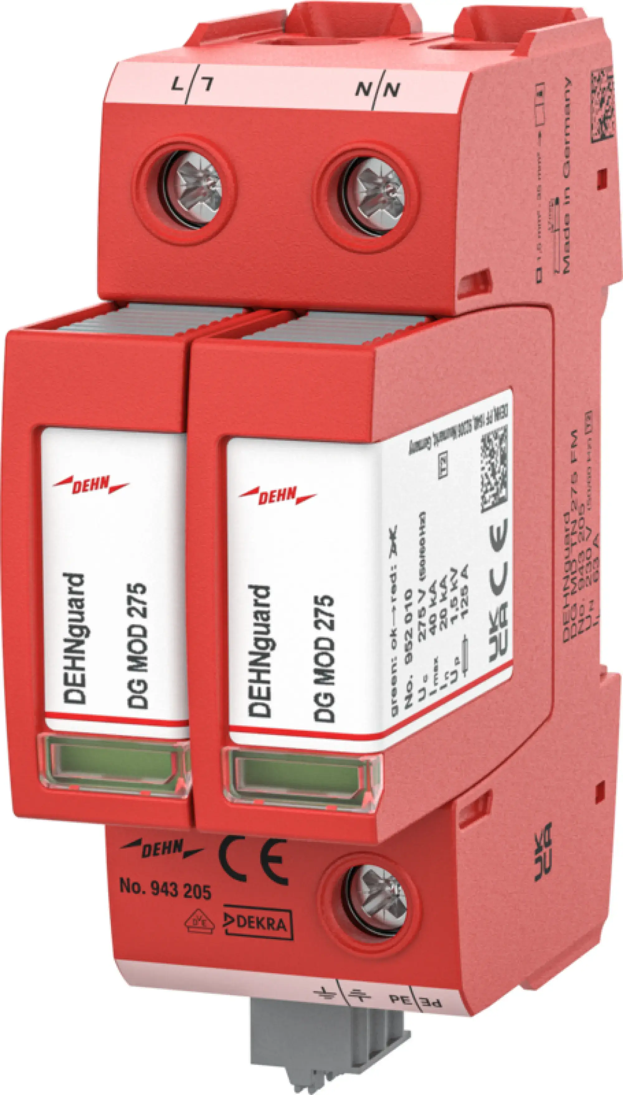 Dehn 943205 Ueberspannungsableiter Typ 2+3 DEHNguard MD 2-polig fuer TN-Systeme (img_001) Dehn 943205 Ueberspannungsableiter Typ 2+3 DEHNguard MD 2-polig fuer TN-Systeme (img_001)