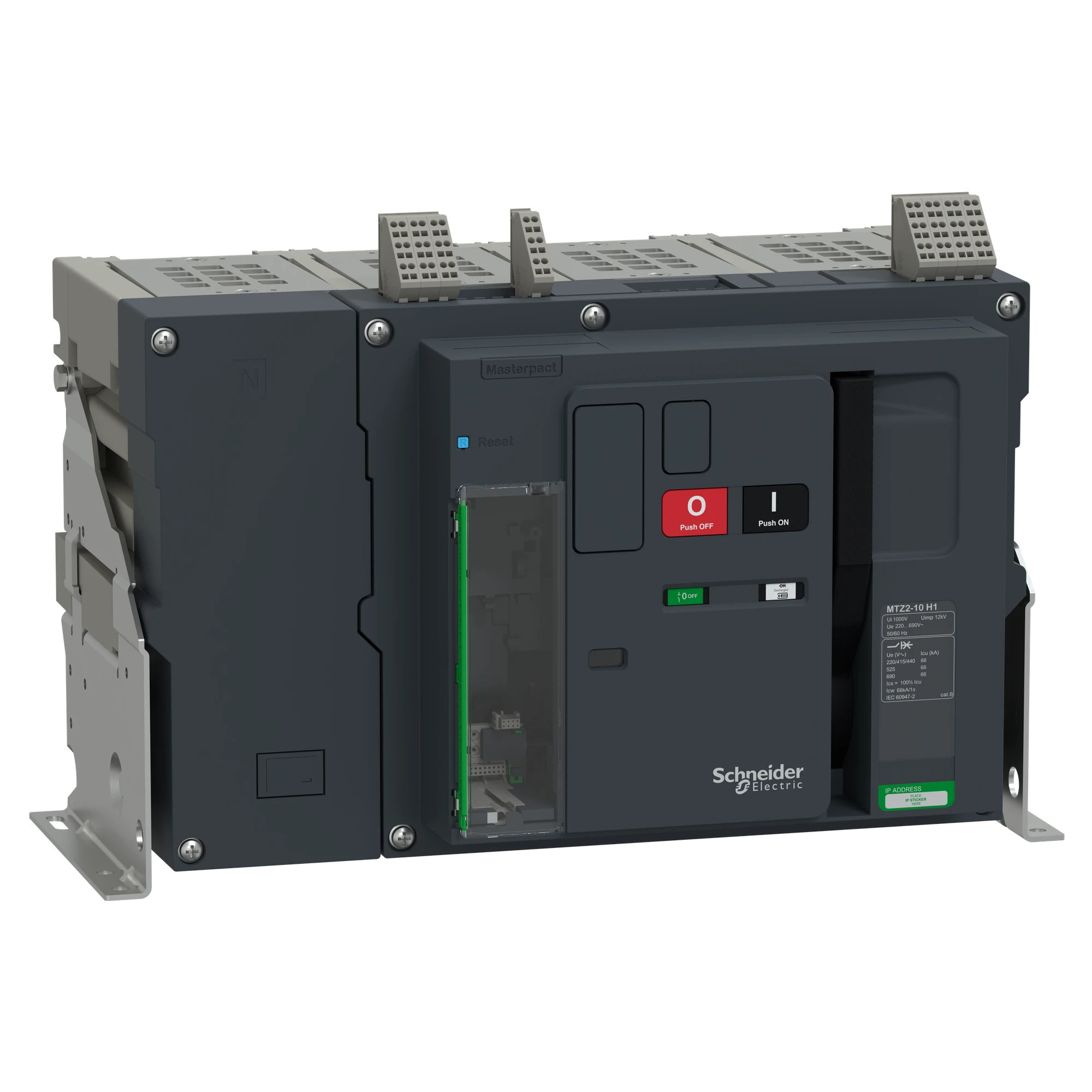 Schneider Electric LV948184 MasterPacT MTZ2 10 1000A H1 66kA/440VAC (Icu) 4P Grundschalter Festeinbau Neutral rechts für MicroLogic Active (img_001) Schneider Electric LV948184 MasterPacT MTZ2 10 1000A H1 66kA/440VAC (Icu) 4P Grundschalter Festeinbau Neutral rechts für MicroLogic Active (img_001)