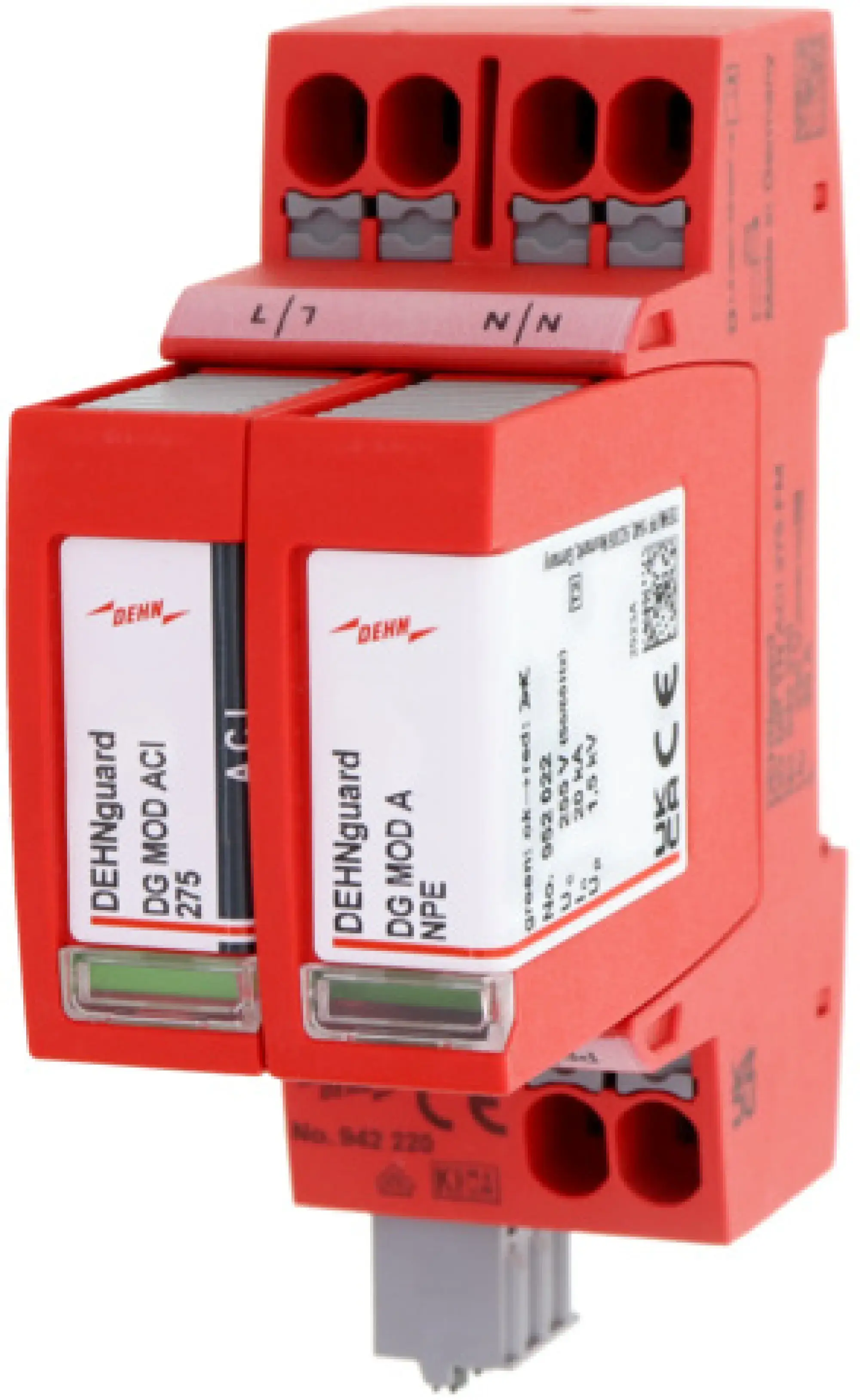 Dehn 942220 Type 2 surge arrester DEHNguard MP FM single-phase Uc 275V TN Systems (img_001) Dehn 942220 Type 2 surge arrester DEHNguard MP FM single-phase Uc 275V TN Systems (img_001)