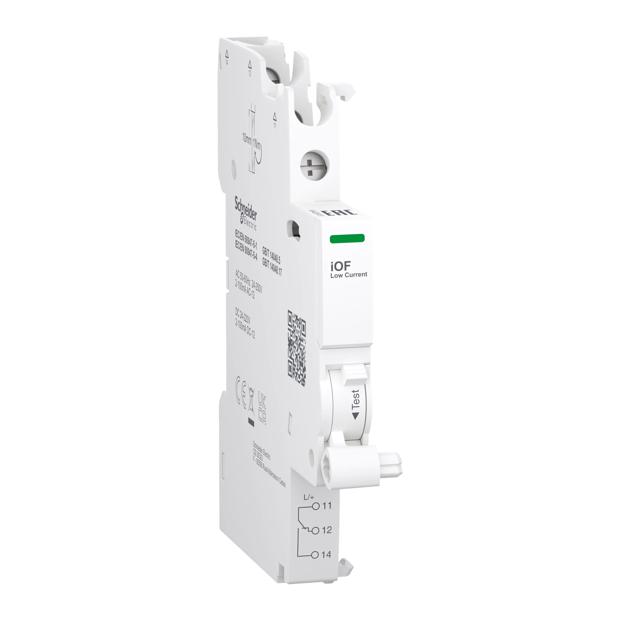 Schneider Electric A9A26915 Auxiliary Contact, Acti9, iOF, 2mA to 100mA, 24VAC to 250VAC, 24VDC to 220VDC, Top Connection (img_001) Schneider Electric A9A26915 Auxiliary Contact, Acti9, iOF, 2mA to 100mA, 24VAC to 250VAC, 24VDC to 220VDC, Top Connection (img_001)