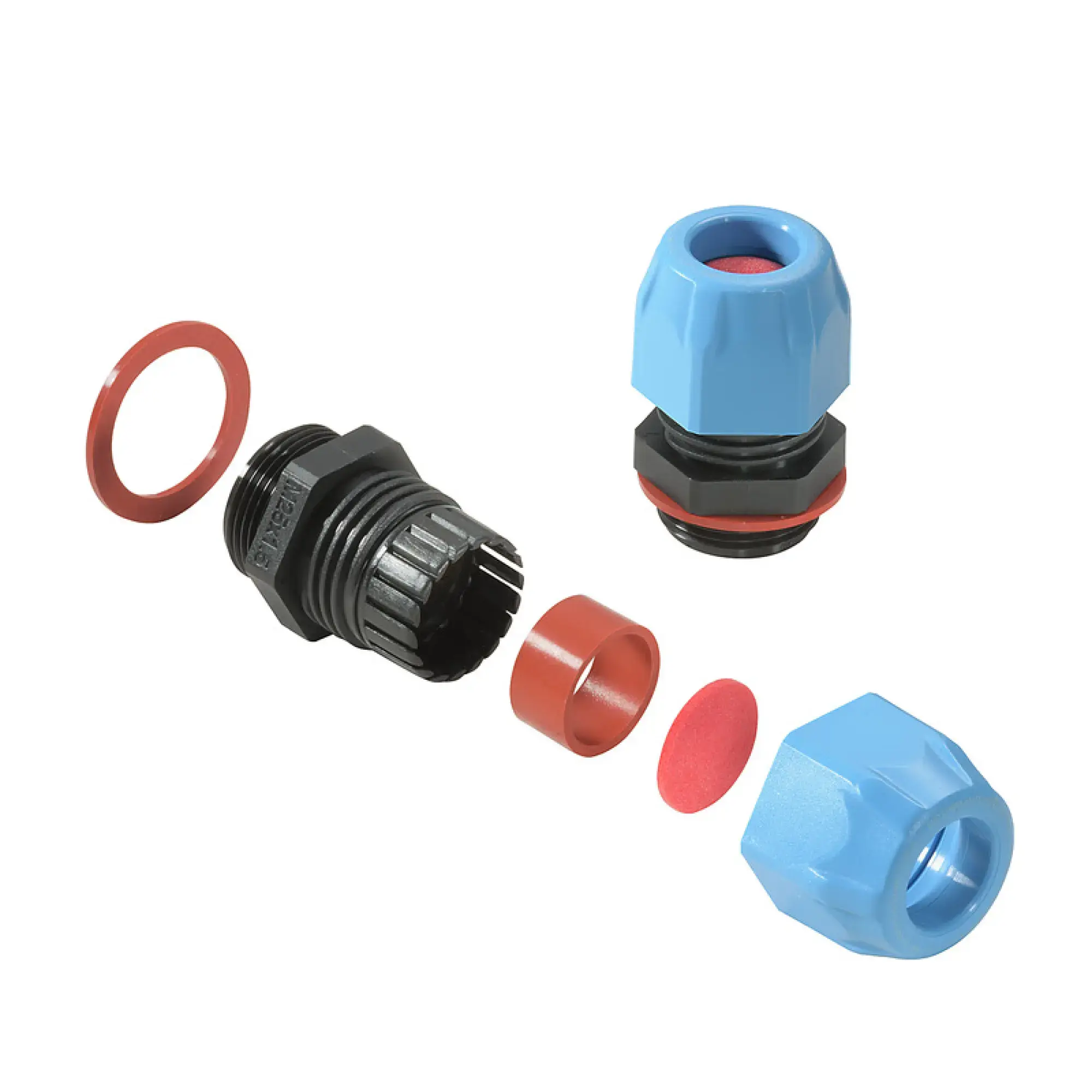 Weidmüller 2722420000 Ex cable gland (plastic), VG Exi 7J (Ex plastic cable gland 7J Exi), straight, M 25, 10 mm, OD min. 14 - OD max. 18 mm, IP54, IP66, IP67, IP68 - 5 bar (img_001)