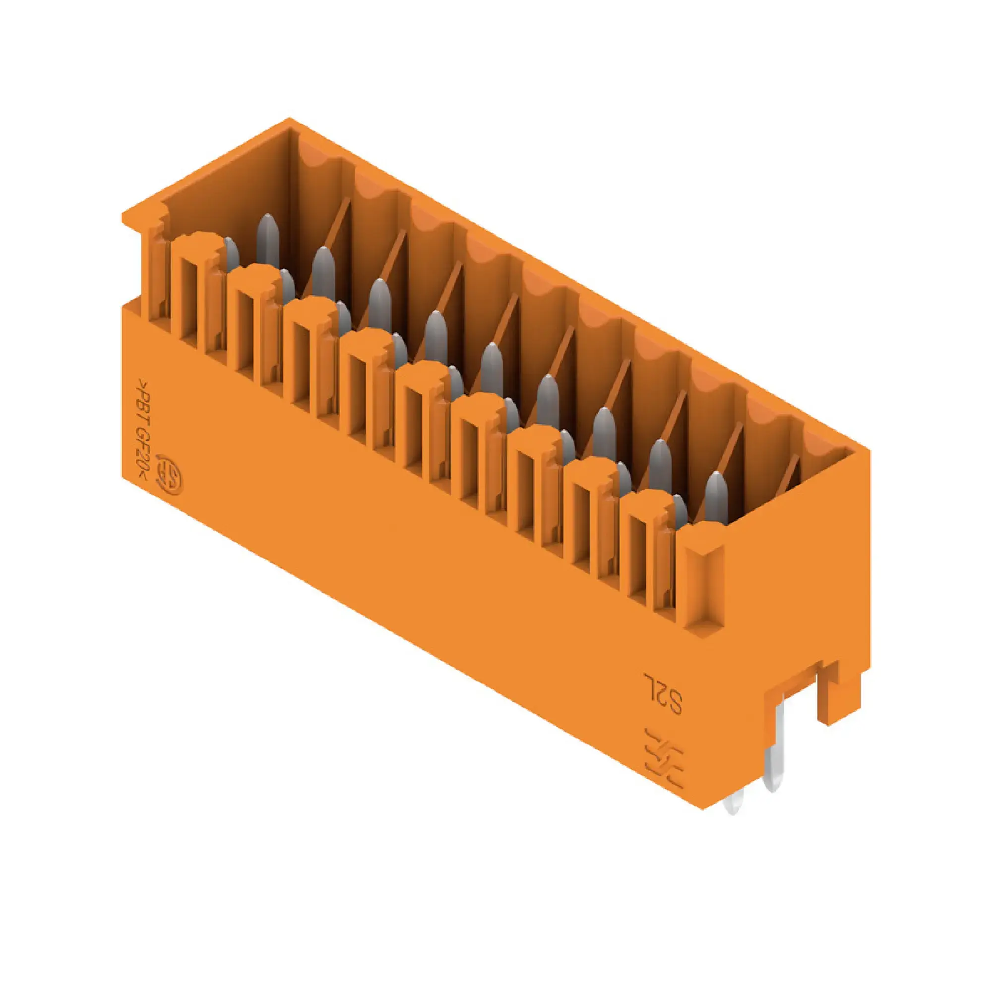Weidmüller 1728860000 PCB connector (board connection), 125 V, 10 A, Pitch in mm: 3.50, Number of poles: 20, THT solder connection, Box (img_001)