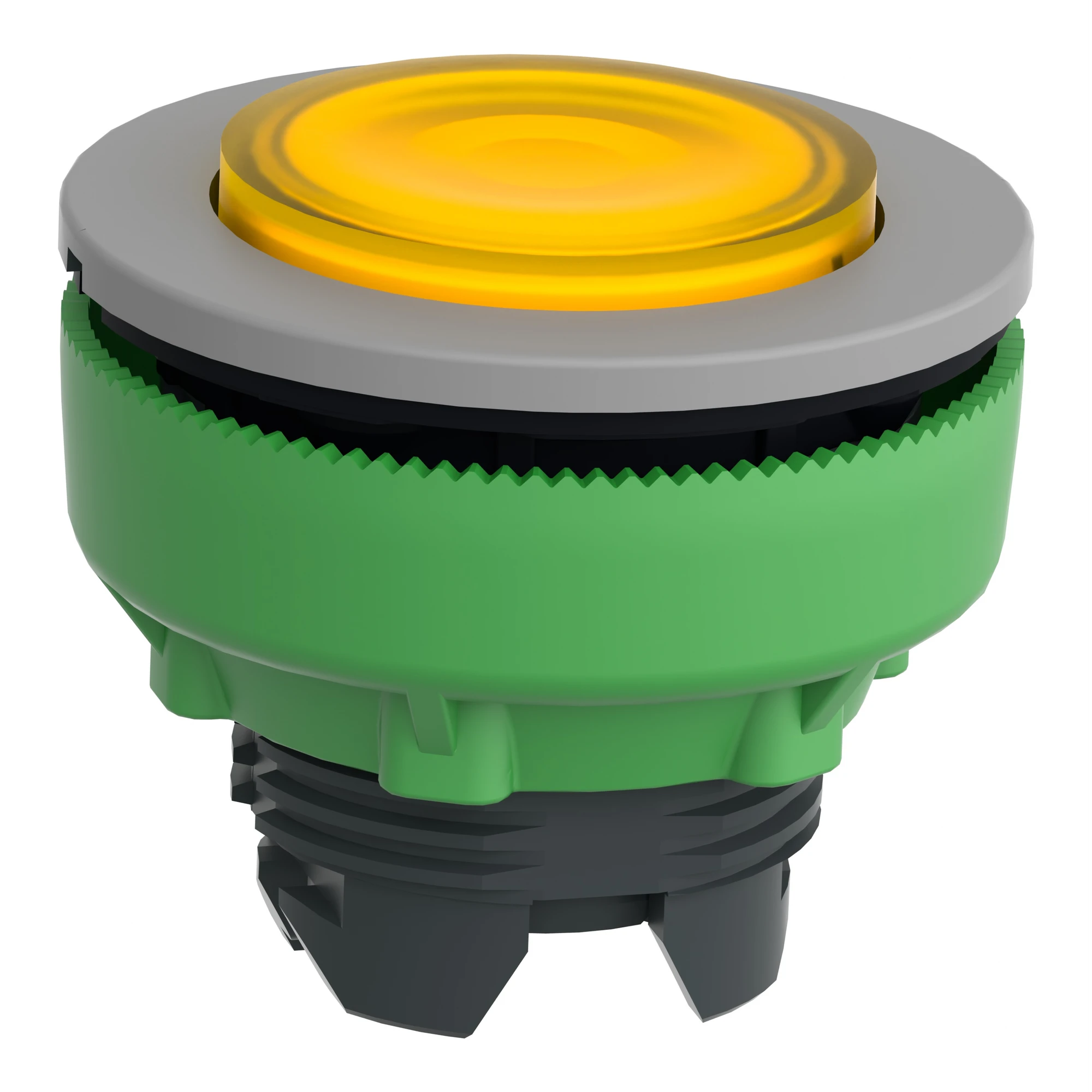 Schneider Electric ZB5FW183C0 Illuminated Pushbutton, Front Element, Harmony XB5F, Plastic, 30mm, Light Grey, Yellow, Projecting, for Universal LED (img_005)