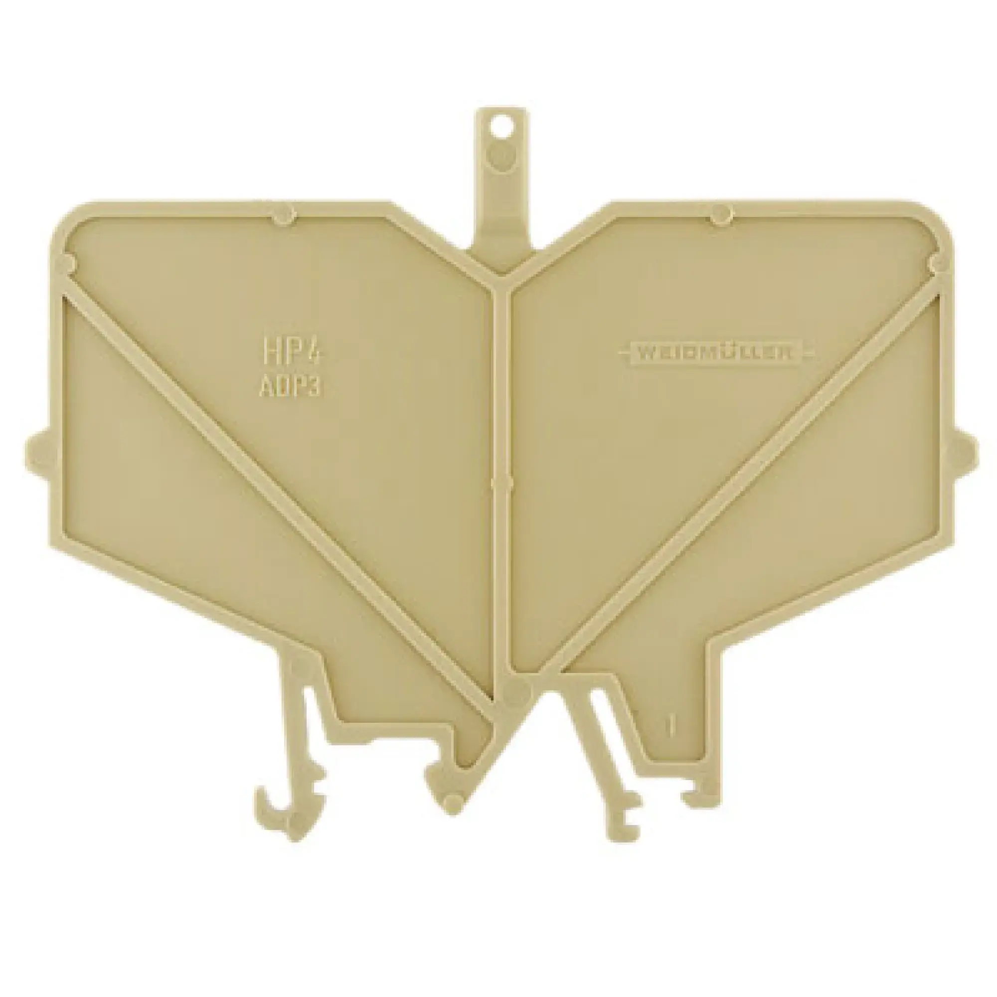 Weidmüller 0485760000 End and partition plate for terminals, beige, Height: 82 mm, Width: 3 mm, V-2, PA 66 (img_001)