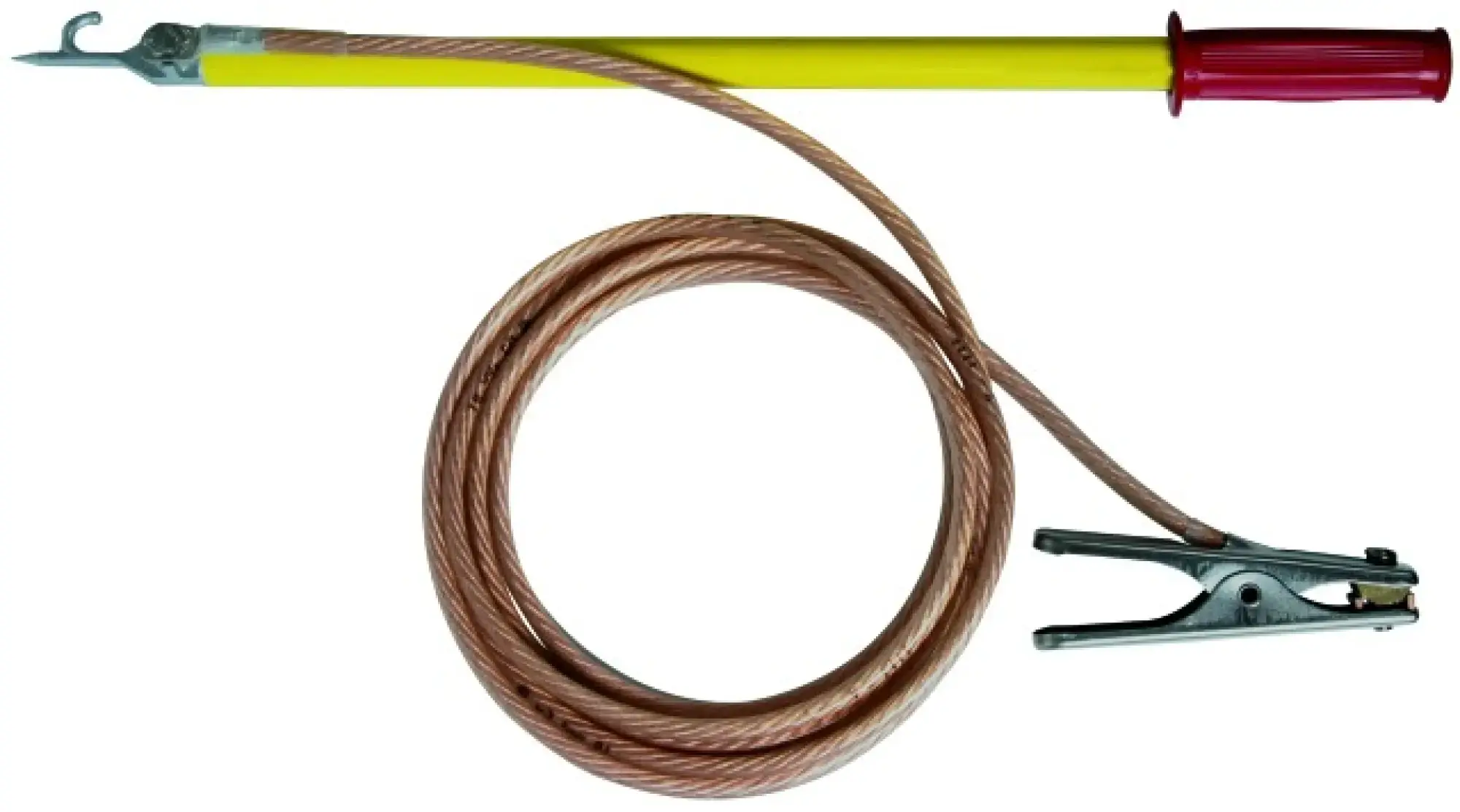 Dehn 758021 Disch. device, contact/coupling electr. single-pole, L=465mm w. earthing tongs (img_001)