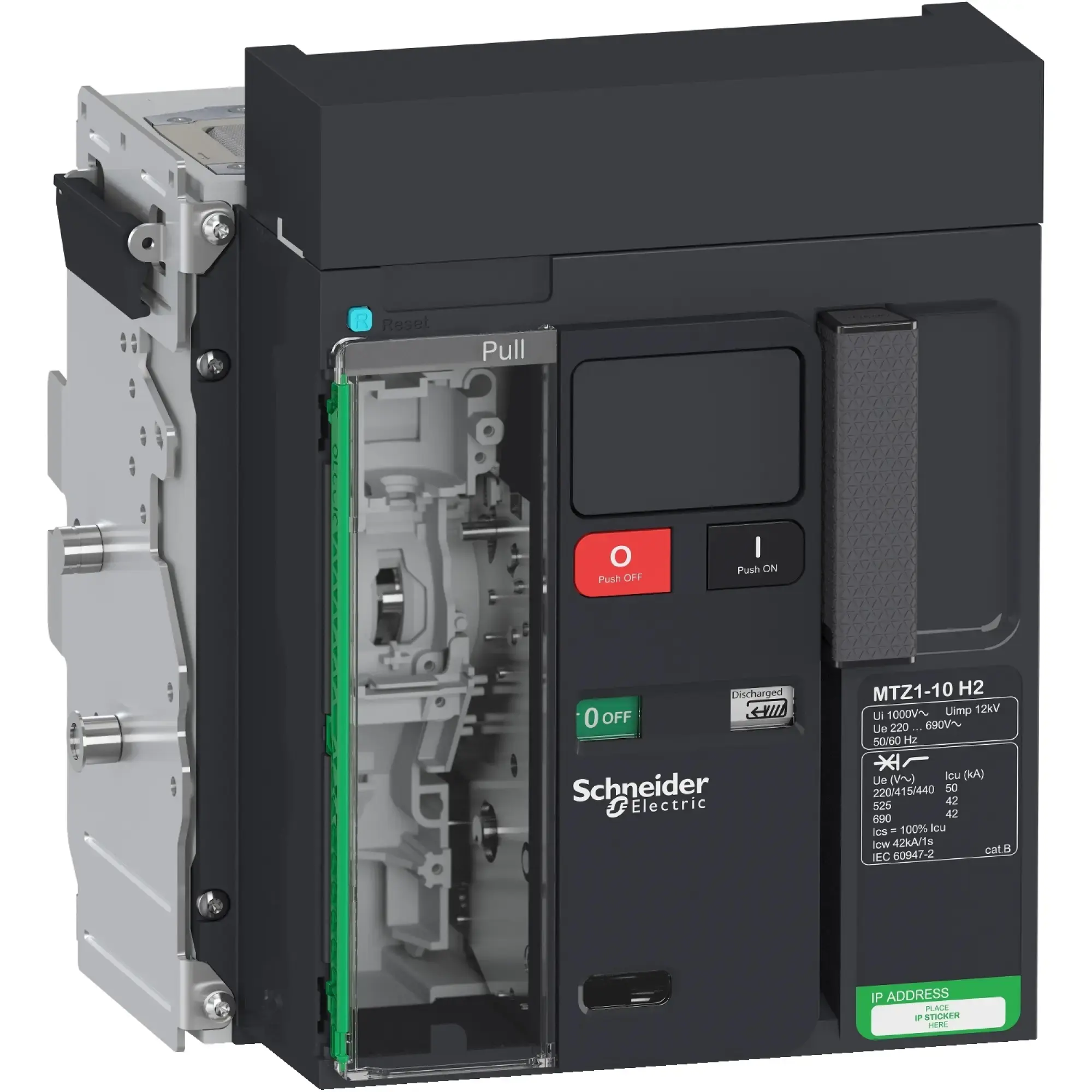 Schneider Electric LV847221 MasterPact MTZ1 1000A H2 Icu=50kA/440V 3P Basic Frame Withdrawable (img_002) Schneider Electric LV847221 MasterPact MTZ1 1000A H2 Icu=50kA/440V 3P Basic Frame Withdrawable (img_002)