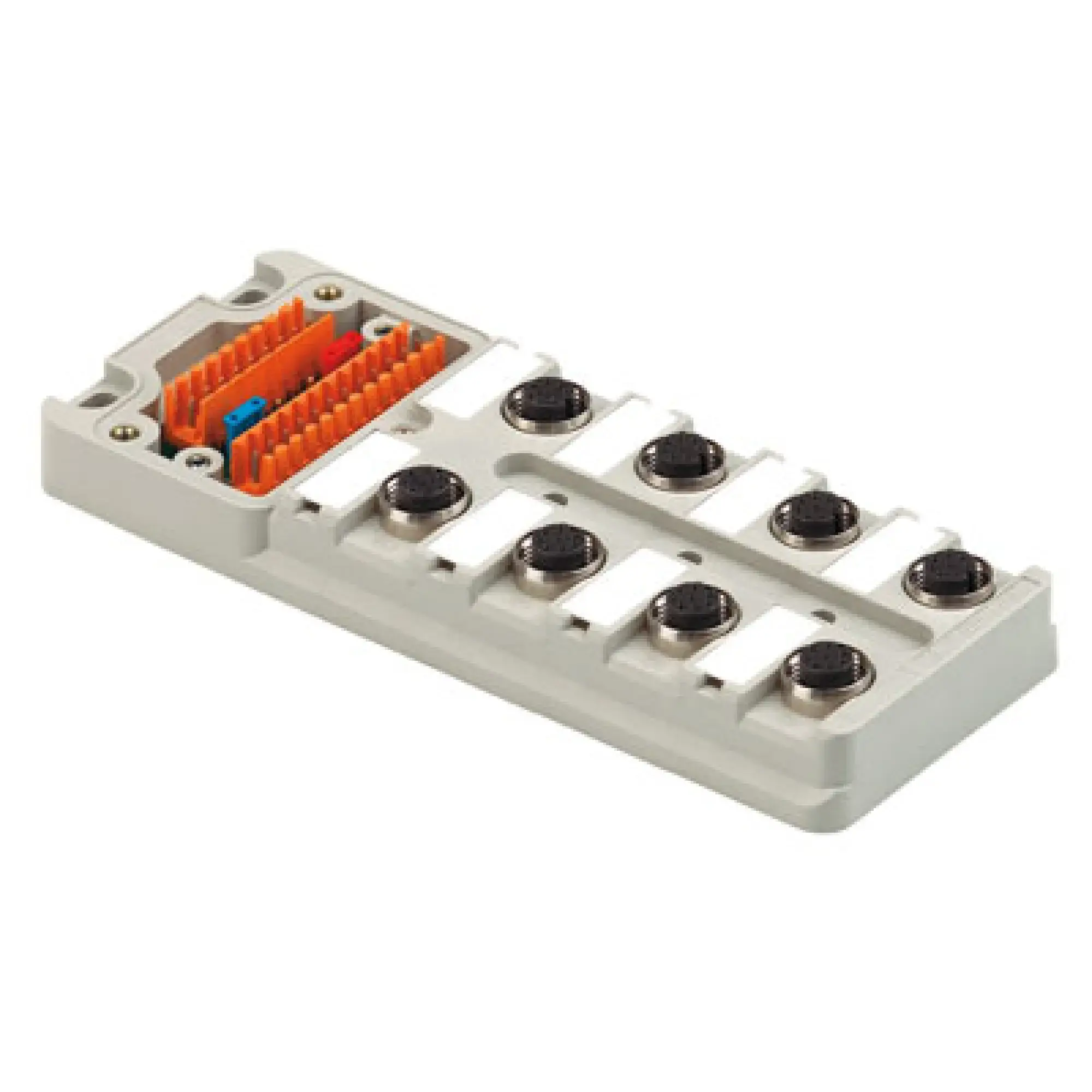 Weidmüller 1766801000 Sensor-actuator passive distributor (without cable), Hood distributor lower part, IDC, M12, 30 V, A-coded, LED: Yes, LED initiator: Yes, Wiring type: (img_001)