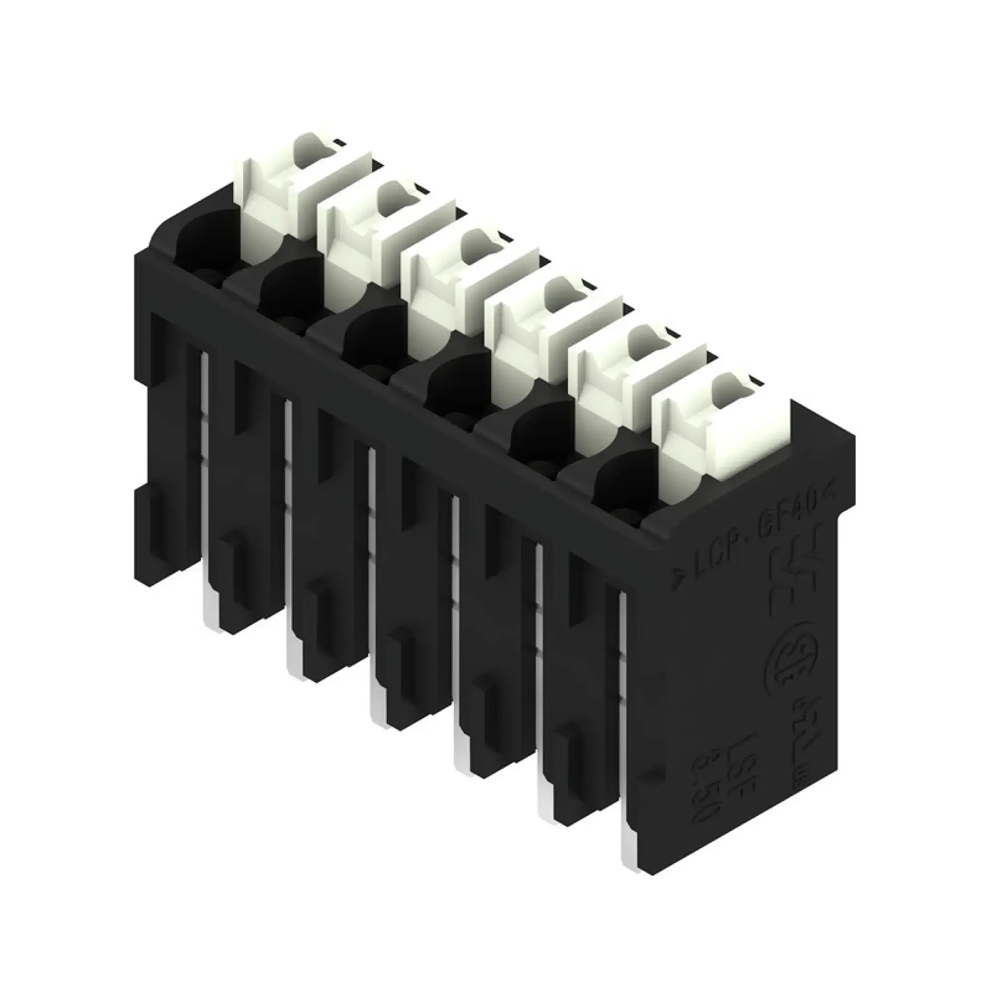 Weidmüller 1874320000 PCB terminal, 160 V, 17.5 A, Pitch in mm: 3.50, 1.5 mm², Number of poles: 6, PUSH IN with actuator, THT/THR solder connection, 180°, Tape (img_001) Weidmüller 1874320000 PCB terminal, 160 V, 17.5 A, Pitch in mm: 3.50, 1.5 mm², Number of poles: 6, PUSH IN with actuator, THT/THR solder connection, 180°, Tape (img_001)