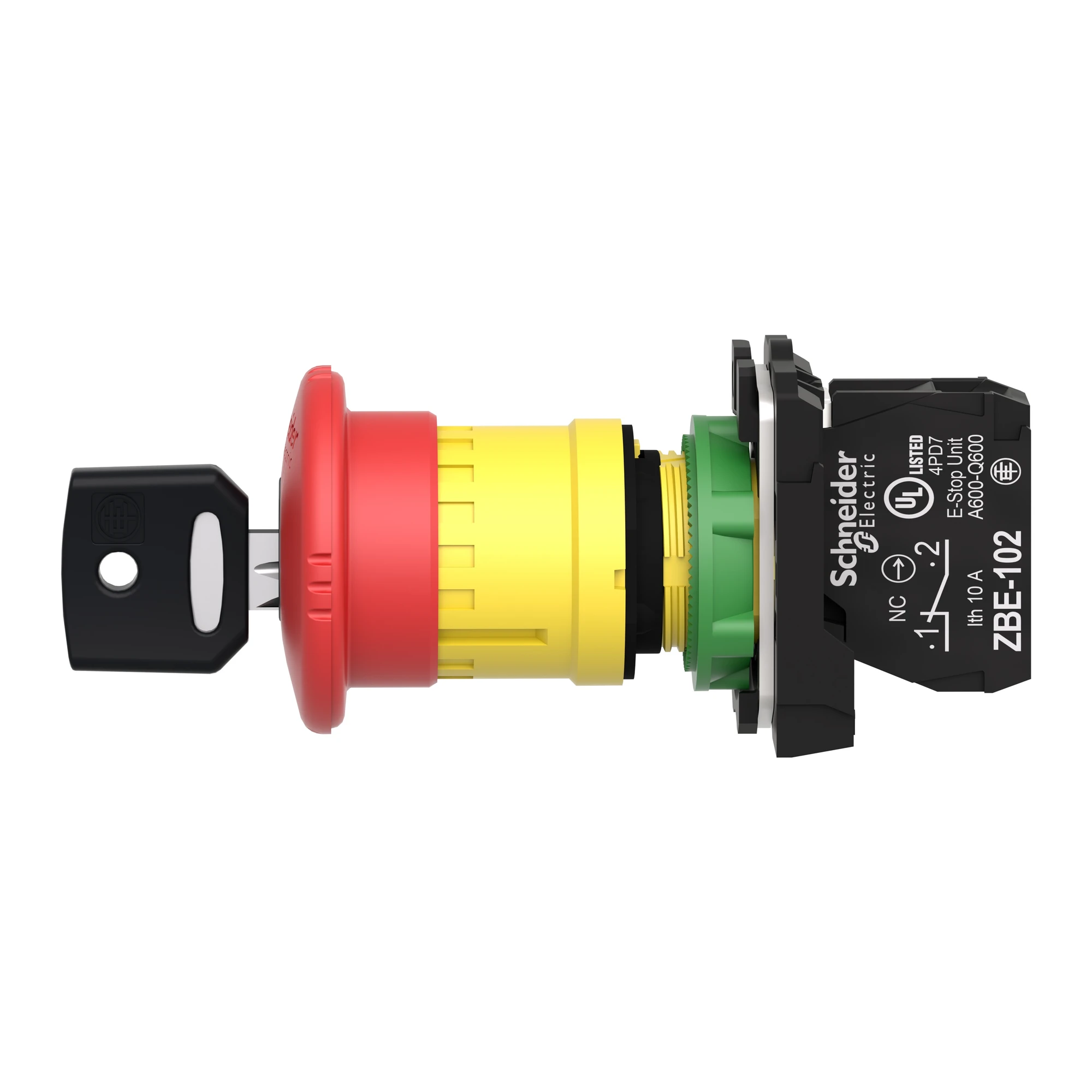 Schneider Electric XB5AS9442 Emergency Stop/Emergency-Off Switch, Harmony XB5, Plastic, Key Release, 22mm, Mushroom 40mm, 1NC (img_007)