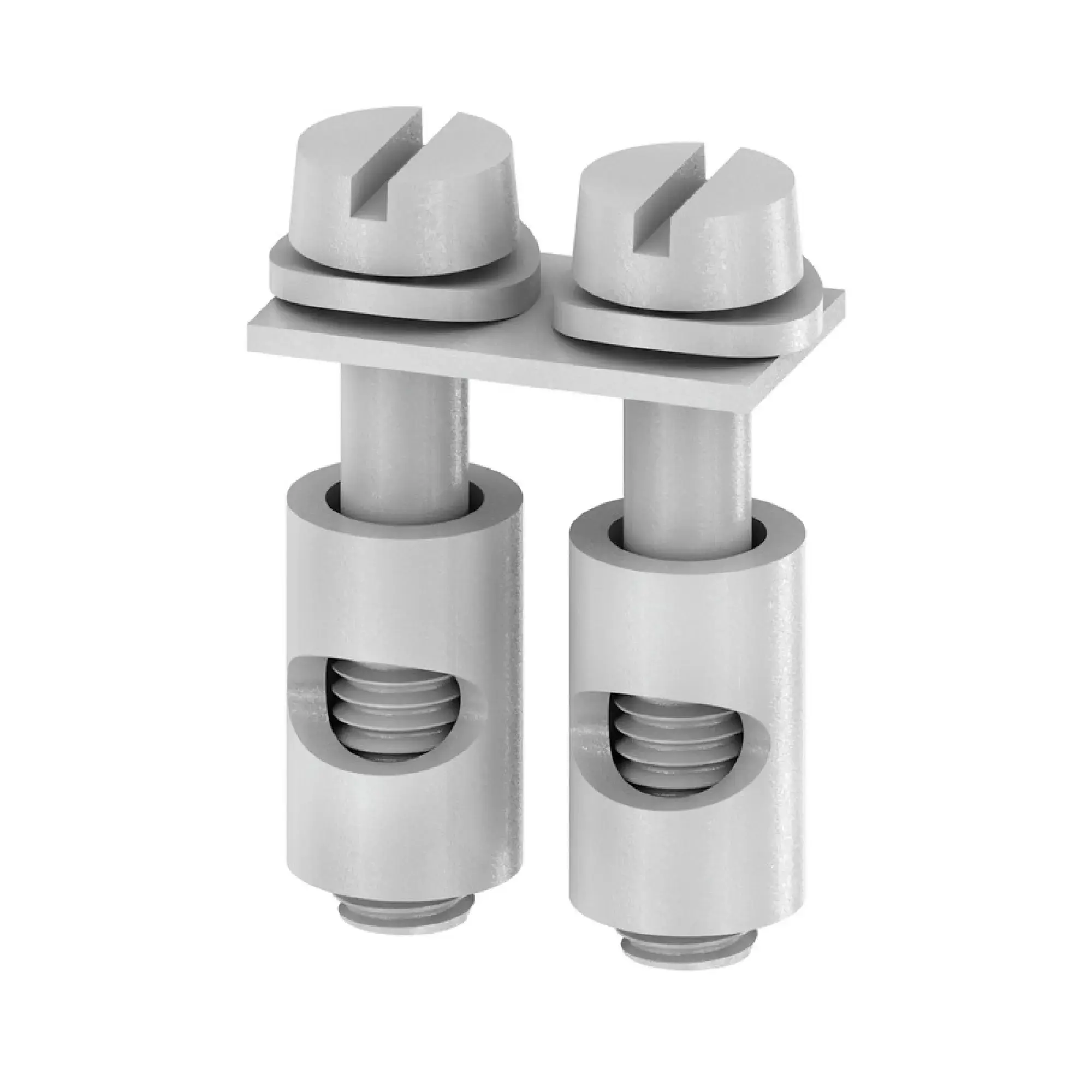 Weidmüller 0337000000 Cross-connector (terminal), when screwed in, grey, 24 A, Number of poles: 2, Pitch in mm: 6.00, Insulated: No, Width: 11.5 mm (img_001)