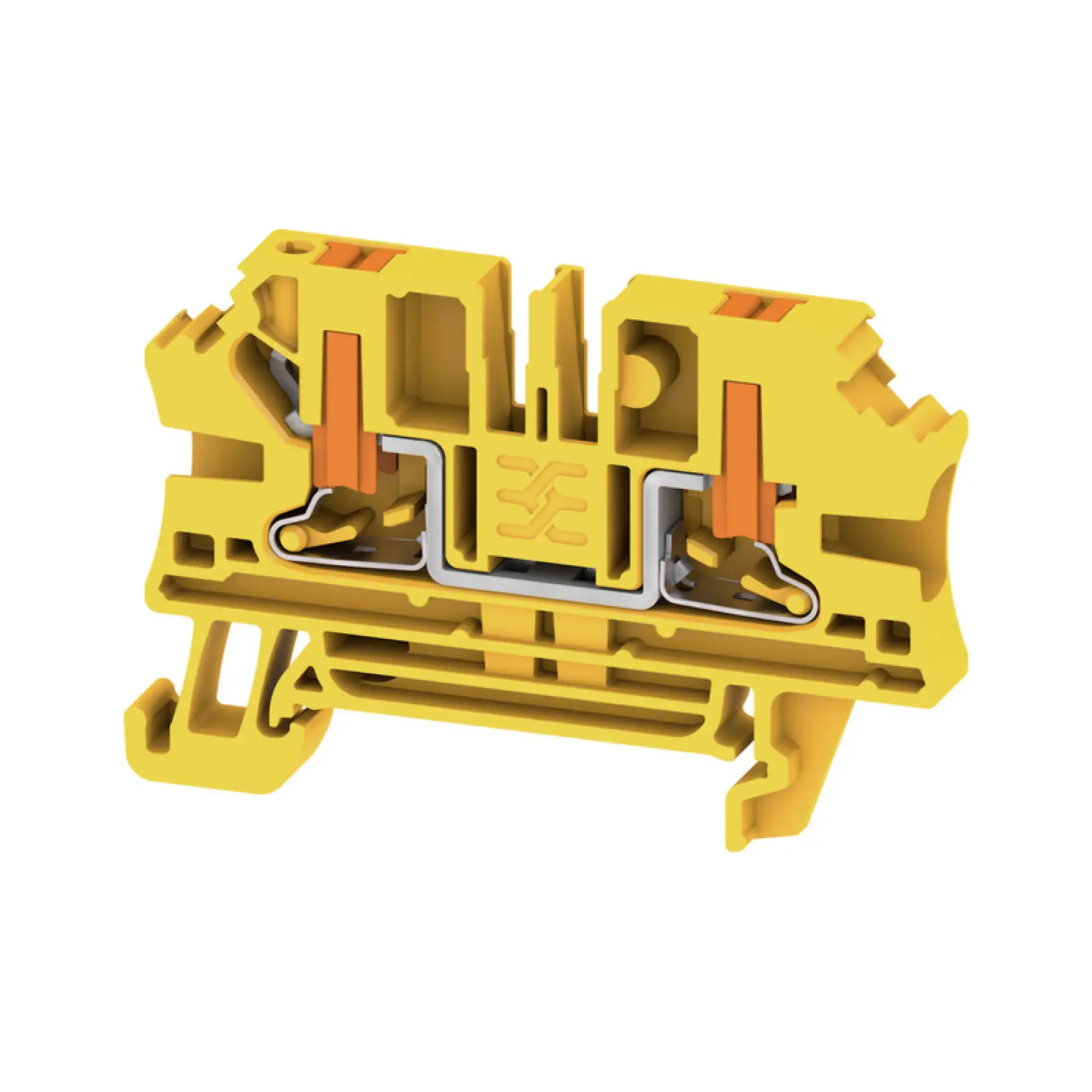 Weidmüller 2871950000 Feed-through terminal block, PUSH IN, yellow, 4 mm², 32 A, 1000 V, Number of connections: 2 (img_001)