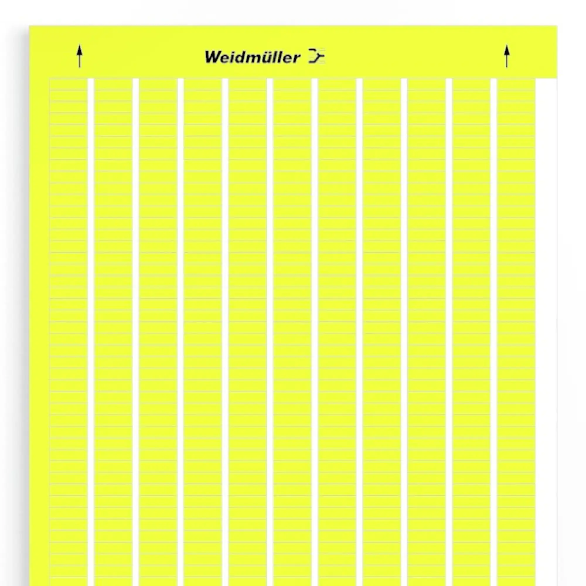 Weidmüller 1724141687 Device marking, Width: 15 mm, Polyester, PVC-free, yellow, Operating temperature range: -40...150 °C (img_001) Weidmüller 1724141687 Device marking, Width: 15 mm, Polyester, PVC-free, yellow, Operating temperature range: -40...150 °C (img_001)