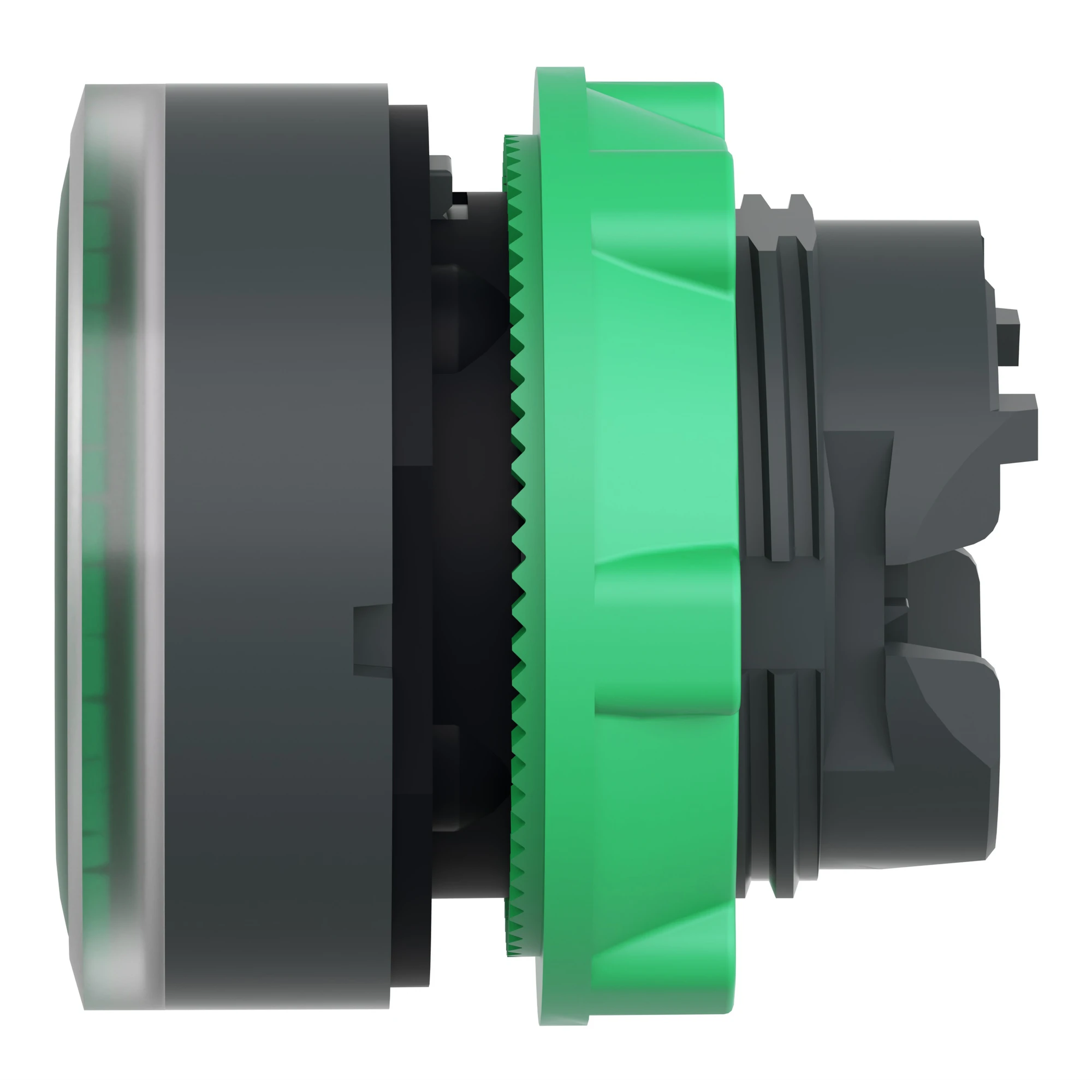 Schneider Electric ZB5AW333S Illuminated pushbutton, front element, Harmony XB5, plastic, 22mm, green, for universal LED, grooved dome (img_005)