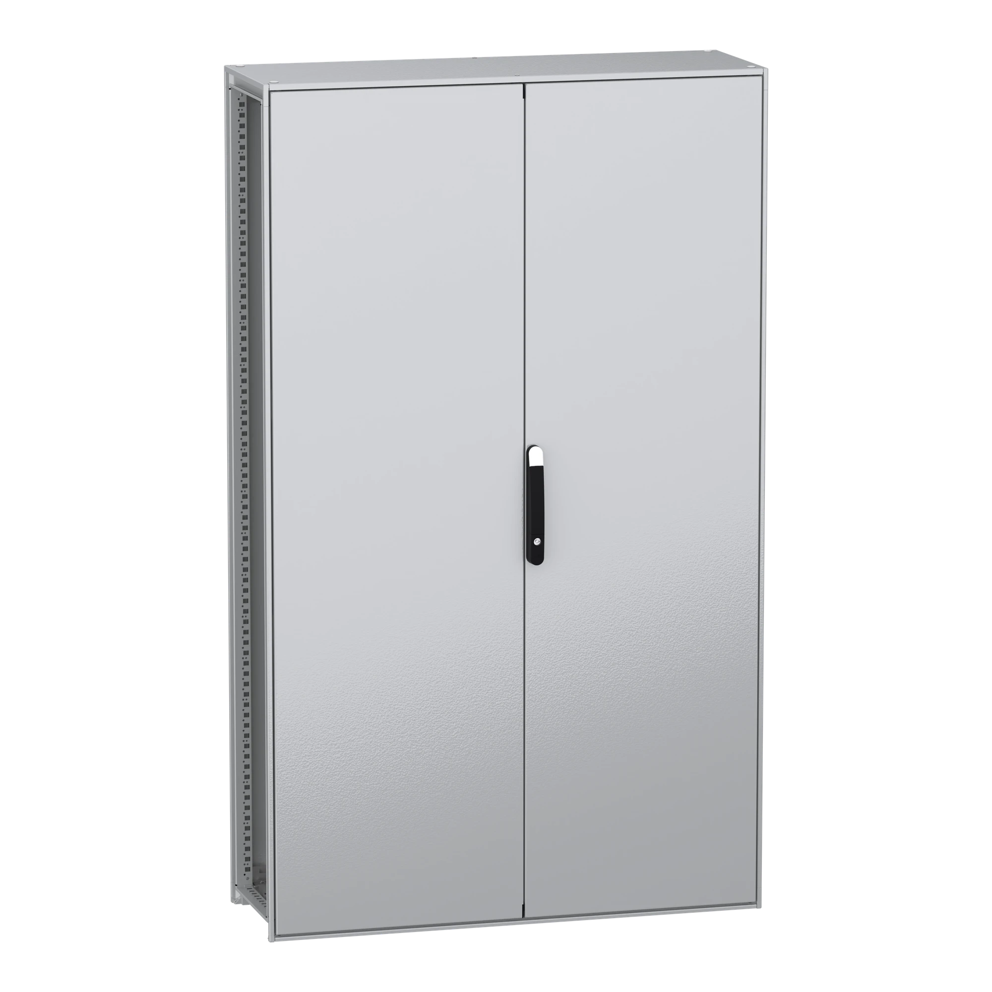 Schneider Electric NSYSFN2012402D Freestanding enclosure, PanelSeT SFN, made of decarbonized steel, without mounting plate, assembled, 2000x1200x400mm, 2 doors, IP55 (img_001)