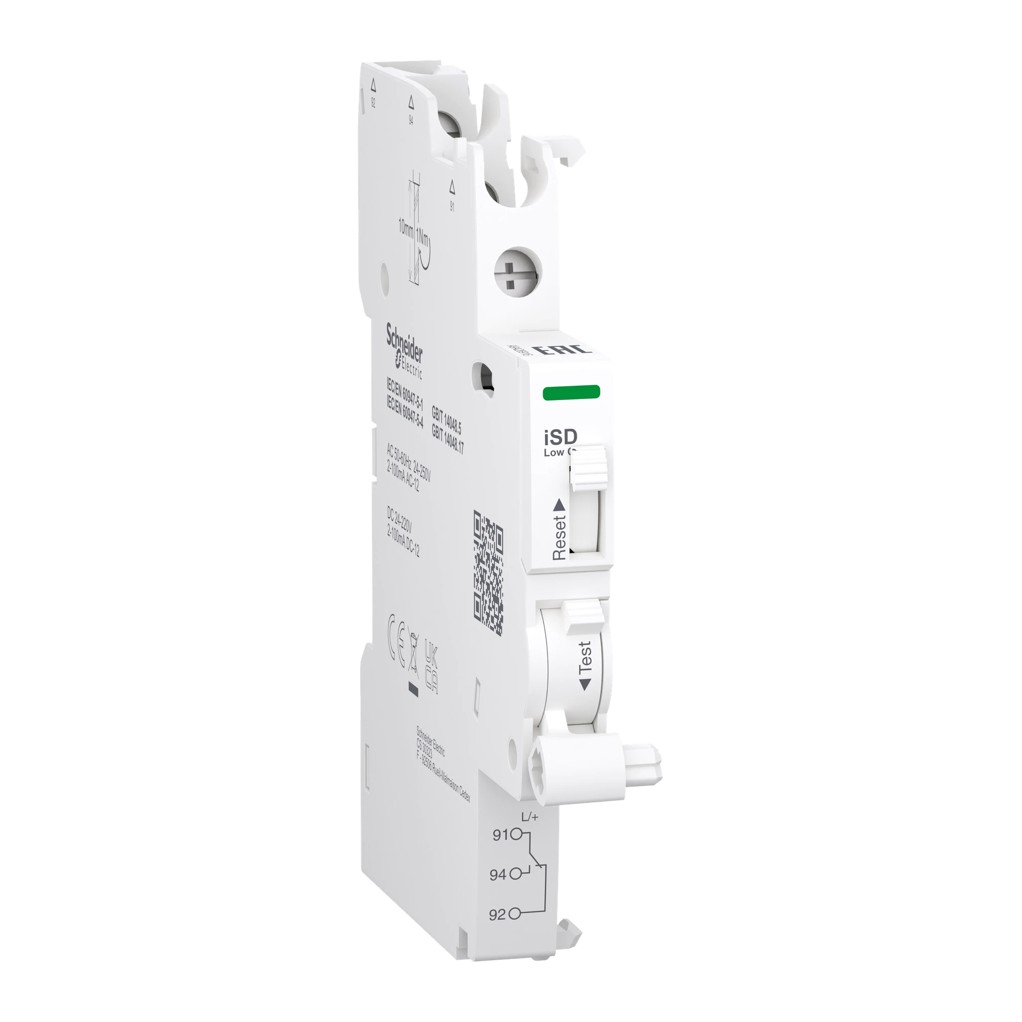 Schneider Electric A9A26916 Telecommunication switch, Acti9, iSD, 1 changeover contact, 2mA to 100mA, 24VAC to 250VAC, 24VDC to 220VDC, top connection (img_001) Schneider Electric A9A26916 Telecommunication switch, Acti9, iSD, 1 changeover contact, 2mA to 100mA, 24VAC to 250VAC, 24VDC to 220VDC, top connection (img_001)