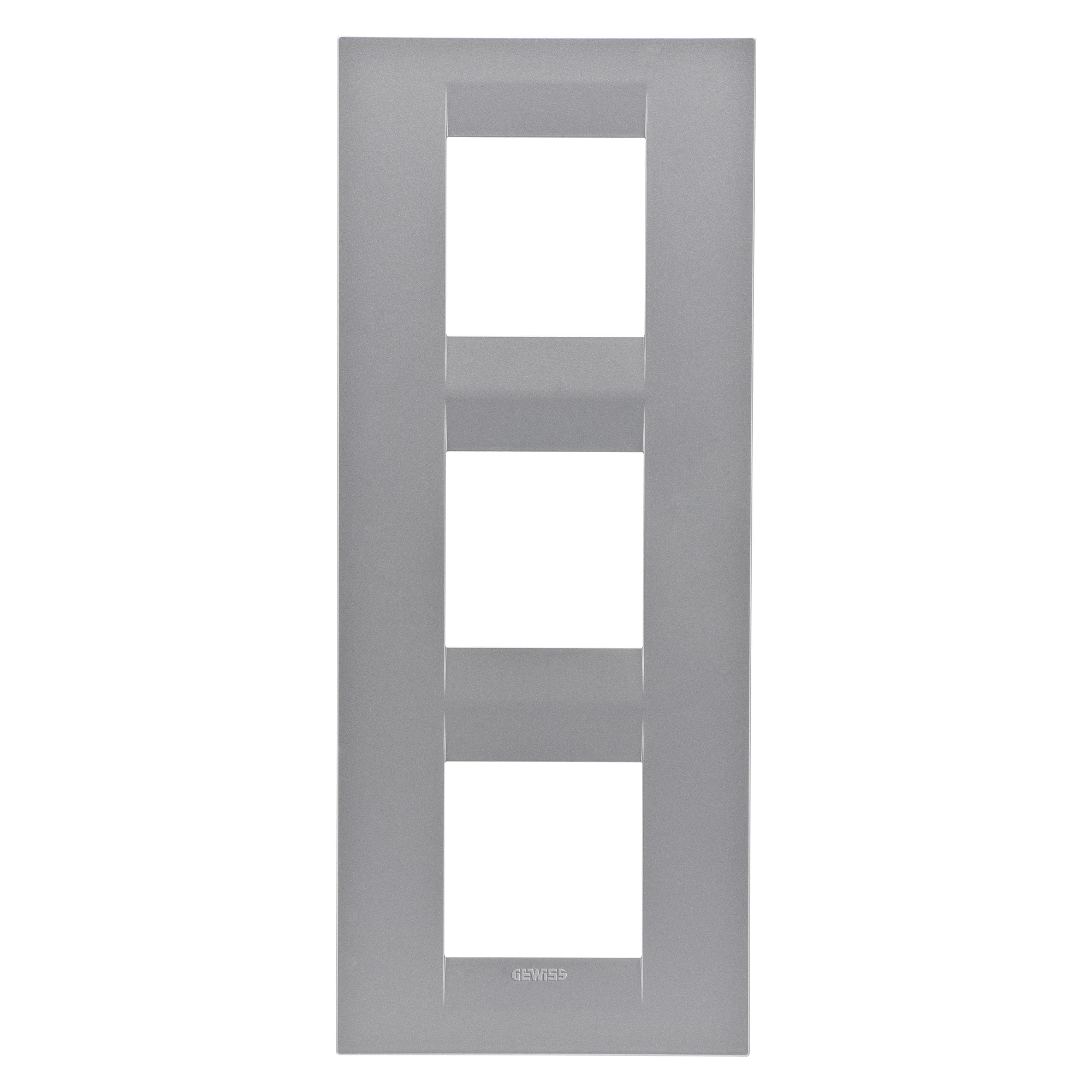 GEWISS GW16427VT GEO INTERNATIONAL PLATE - IN PAINTED TECHNOPOLYMER - 2+2+2 MODULES VERTICAL - TITANIUM - CHORUSMART (img_001) GEWISS GW16427VT GEO INTERNATIONAL PLATE - IN PAINTED TECHNOPOLYMER - 2+2+2 MODULES VERTICAL - TITANIUM - CHORUSMART (img_001)