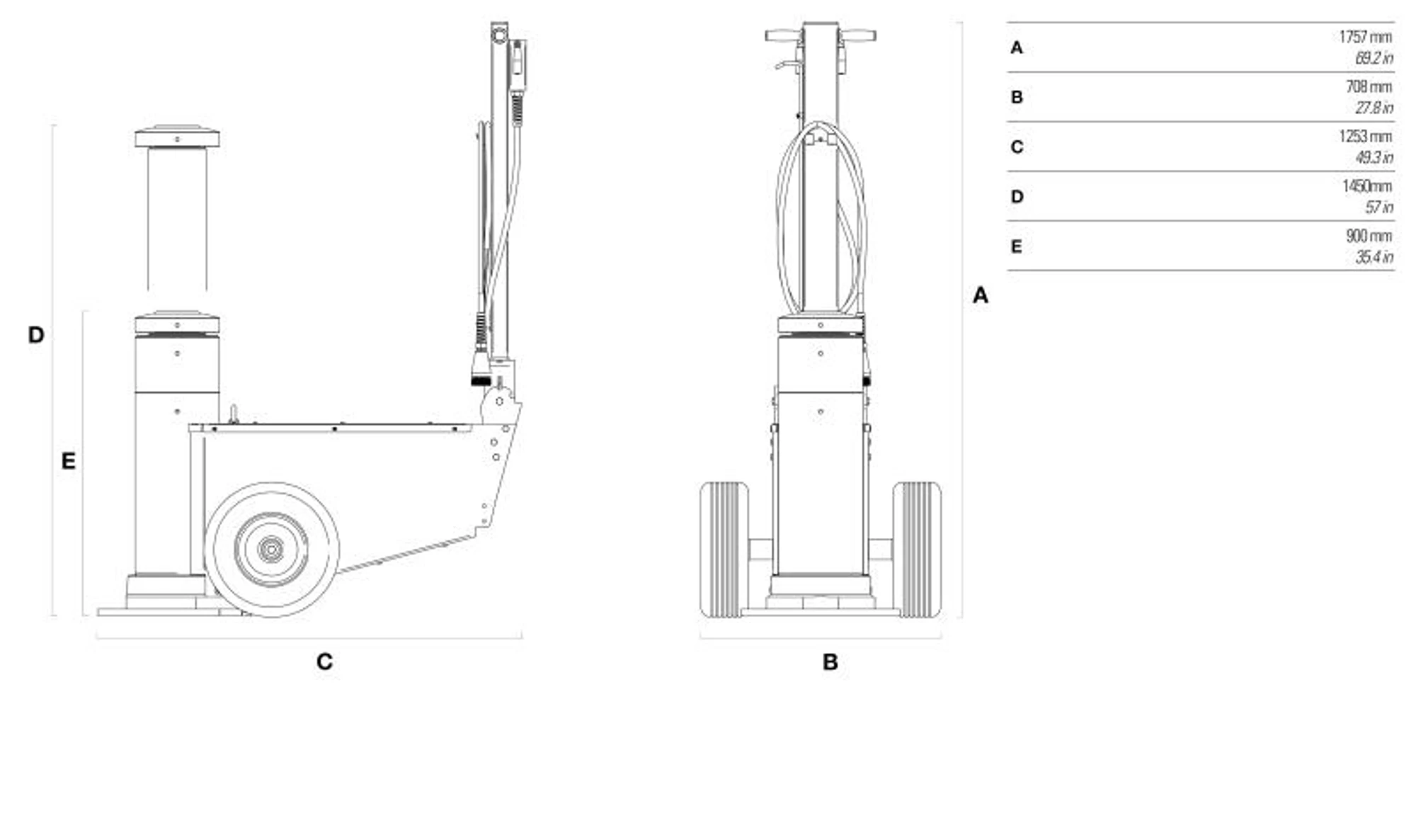 Cattini M200/90 MAMMUT Oil-Pneumatic Jacks load capacity= 200 t.; pistons=1; min. height = 900.00 mm (img_003) Cattini M200/90 MAMMUT Oil-Pneumatic Jacks load capacity= 200 t.; pistons=1; min. height = 900.00 mm (img_003)